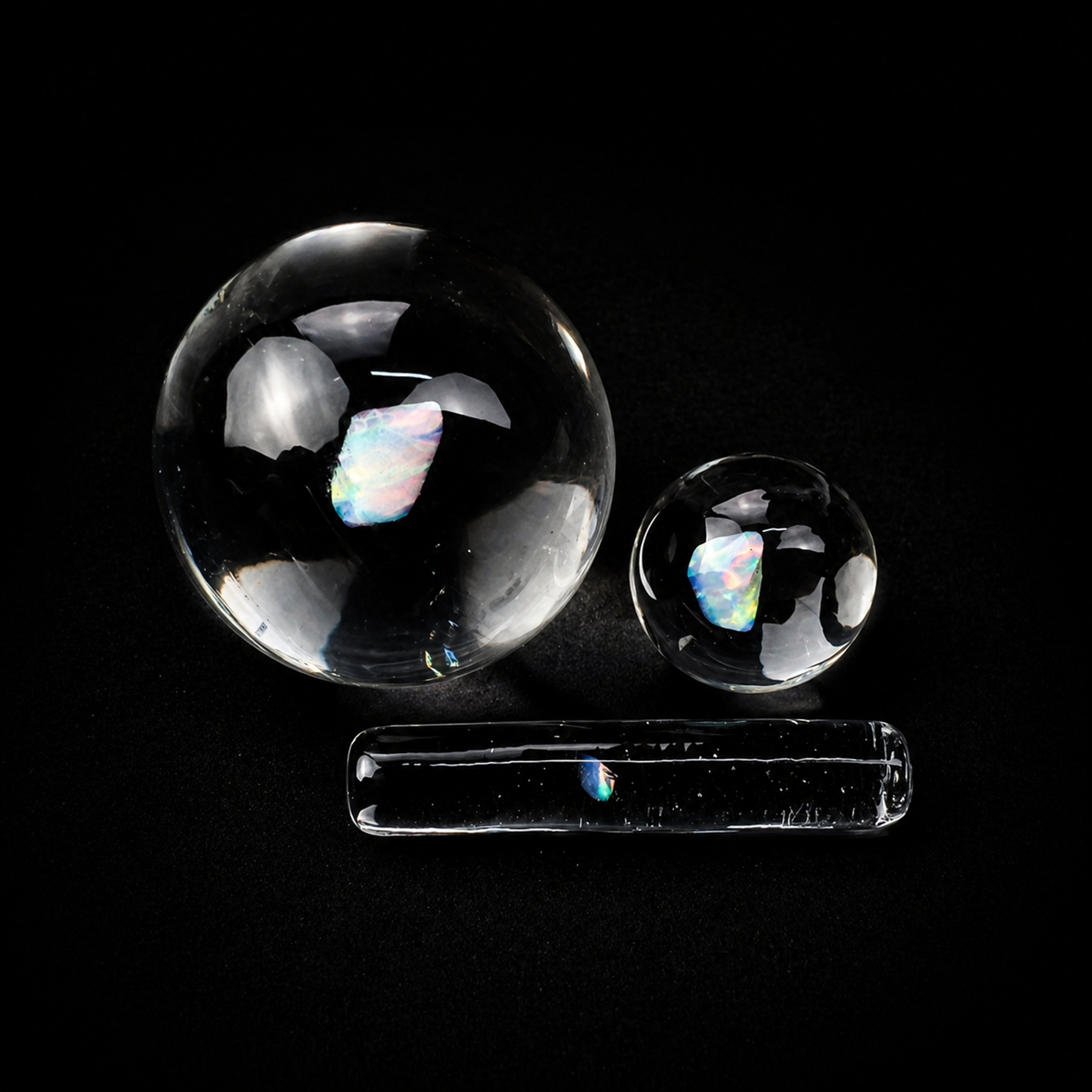 Clear Opal Marble Set – 3pc Terp Pearl & Pillar Set image 0