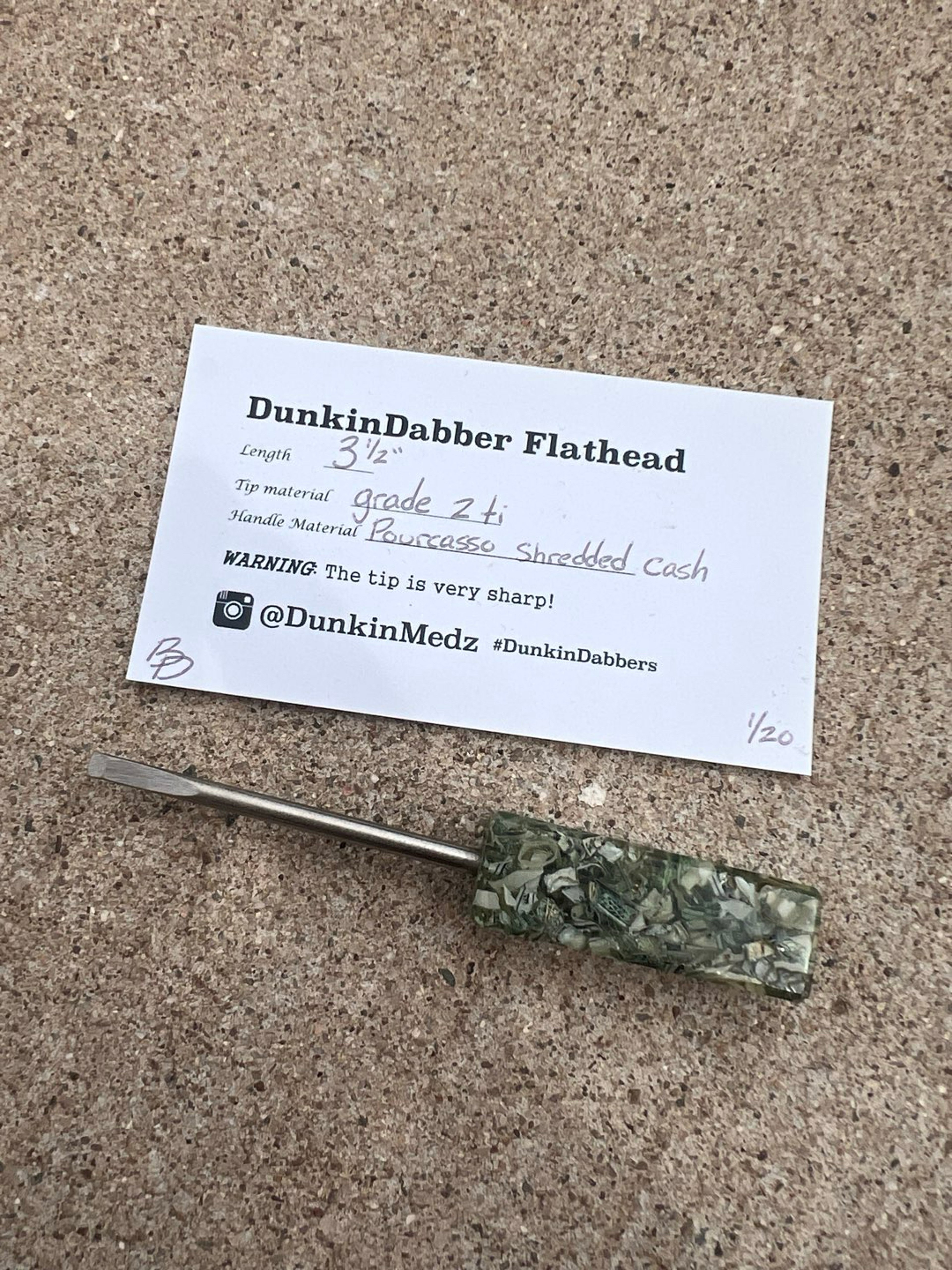 @dunkindabbers Shredded Money / Currency Dabber / Tool image 0