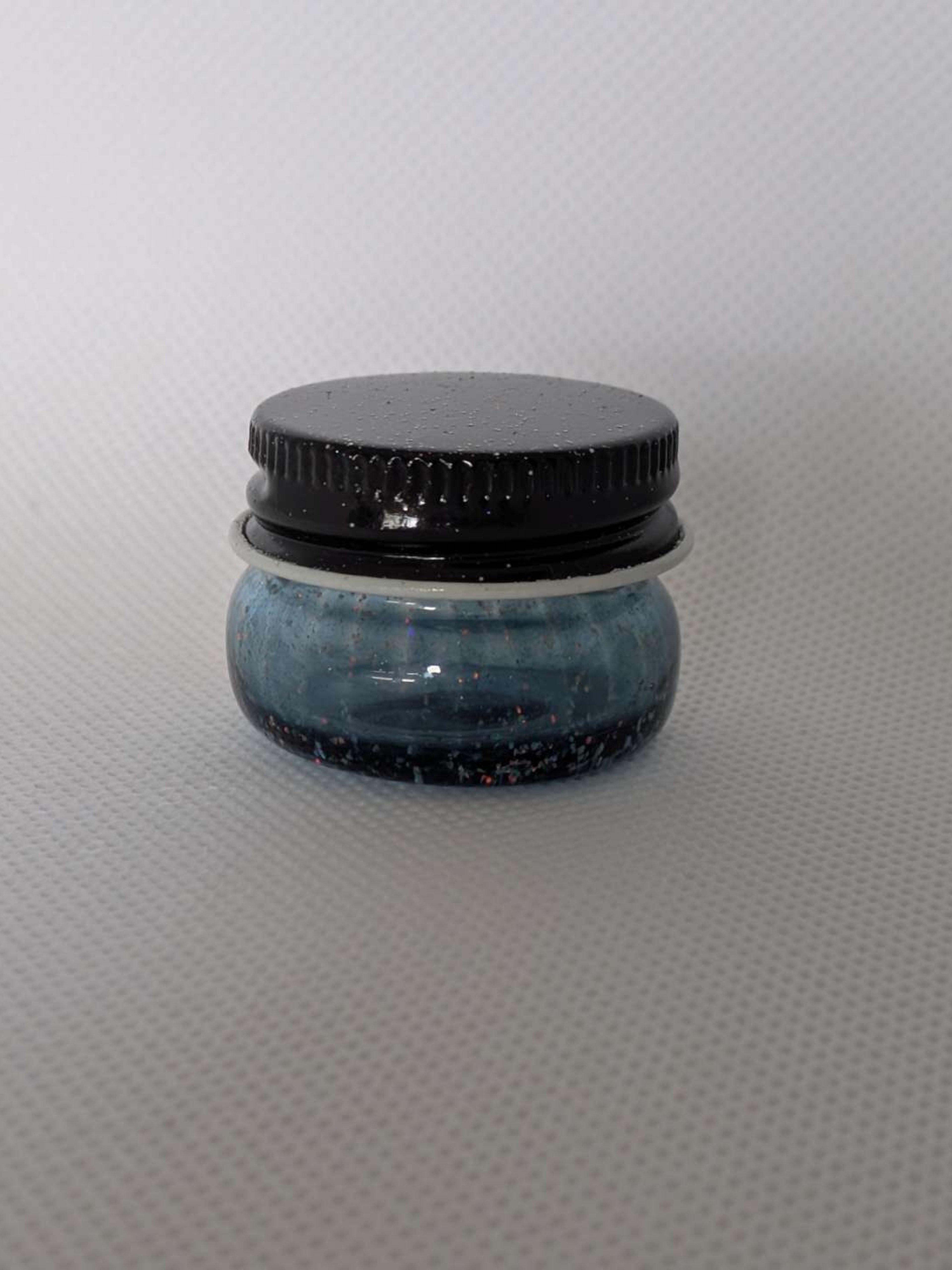Preview pic of Empty1 Glass — Steel Blue Crushed Opal Micro Baller Jar (1/8 oz)