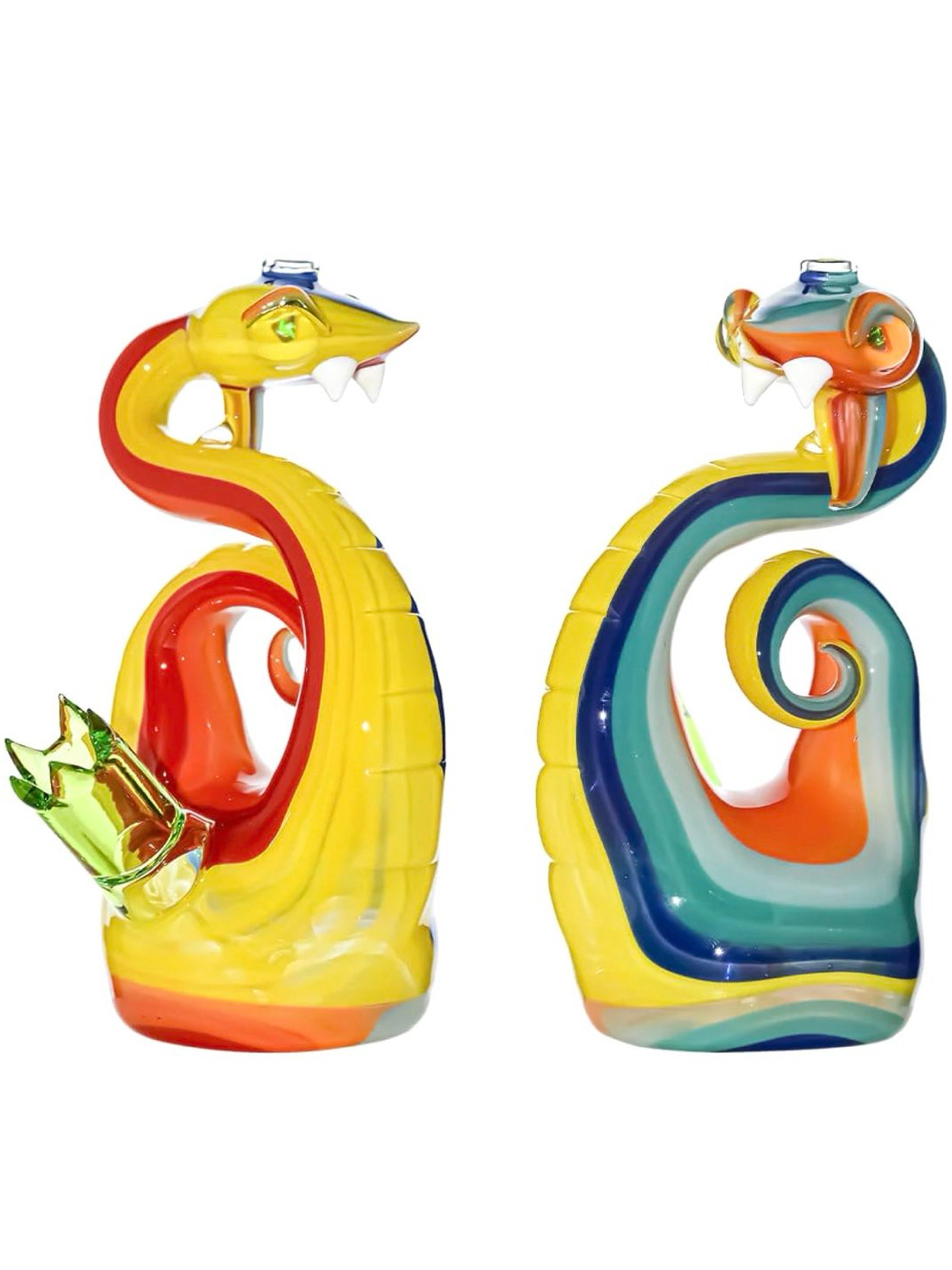 Heady Wigwag Snake Dab Rig W / Opal Eyes image 0