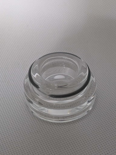Preview pic of @glassblowingbusiness — Crystal Clear Mini V2 1/4 oz Baller Jar w/ Metal Lid