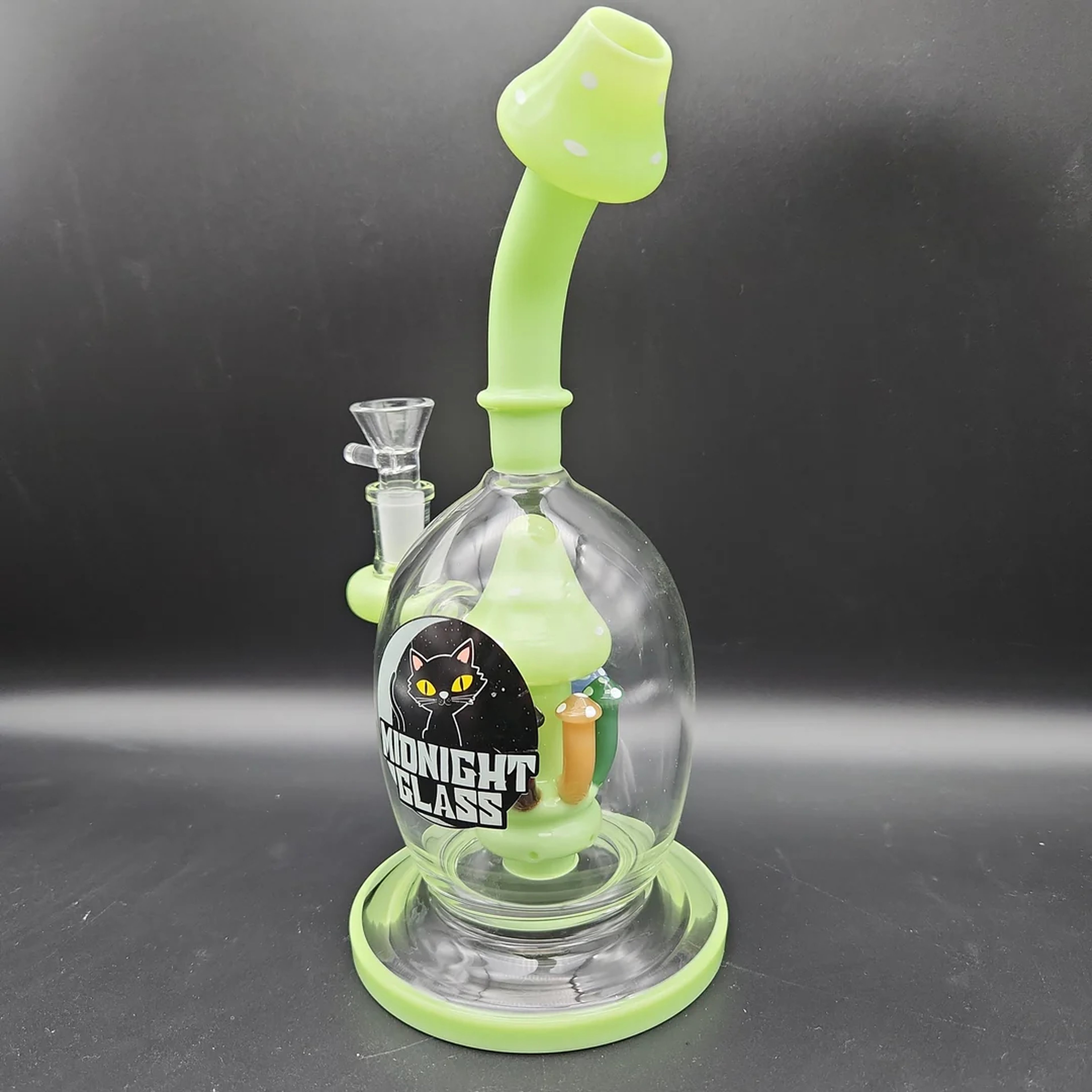 MIDNIGHTS MUSHROOMS 9" WATER PIPE image 0