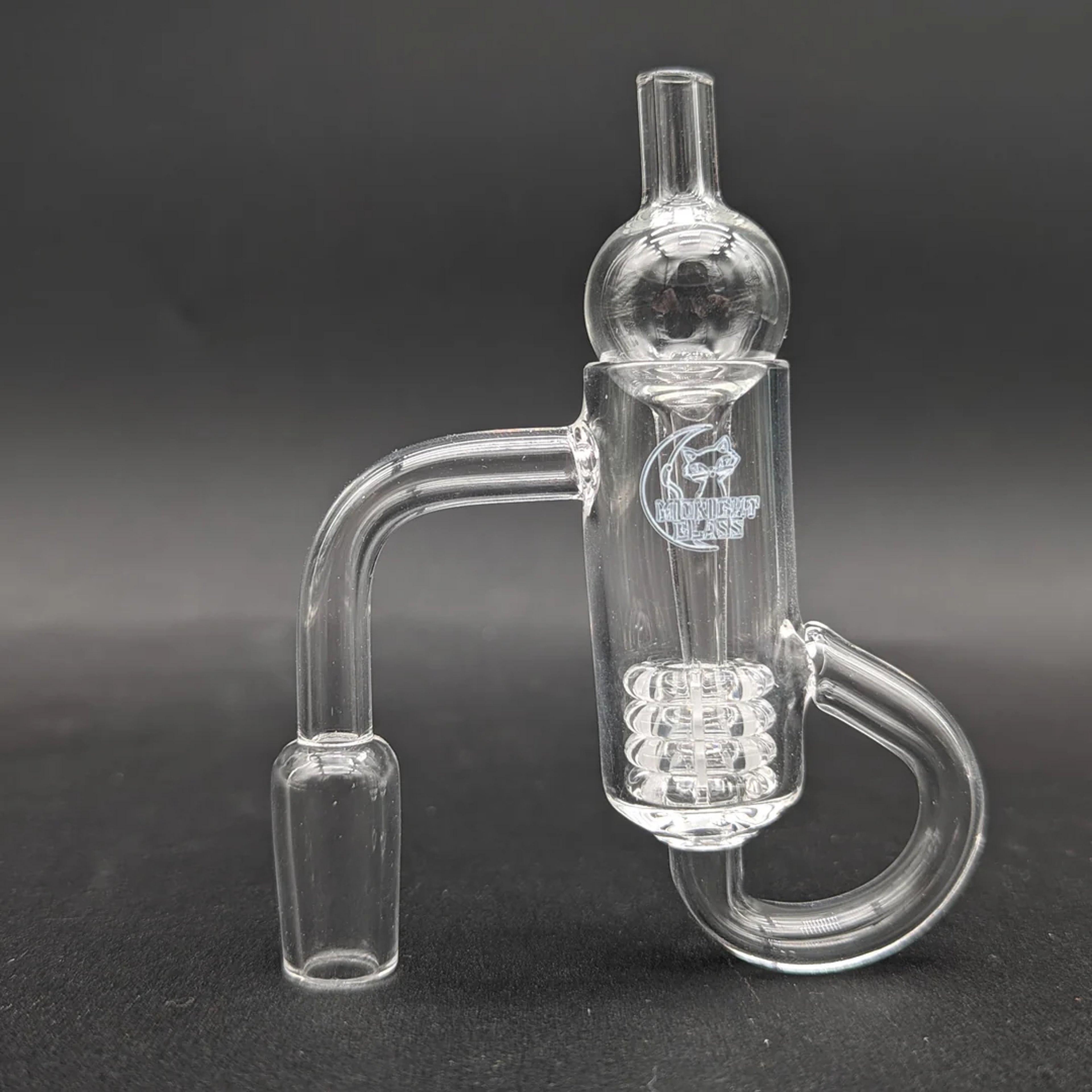 MIDNIGHT QUARTZ DIAMOND KNOT LOOP BANGER 14MM image 0