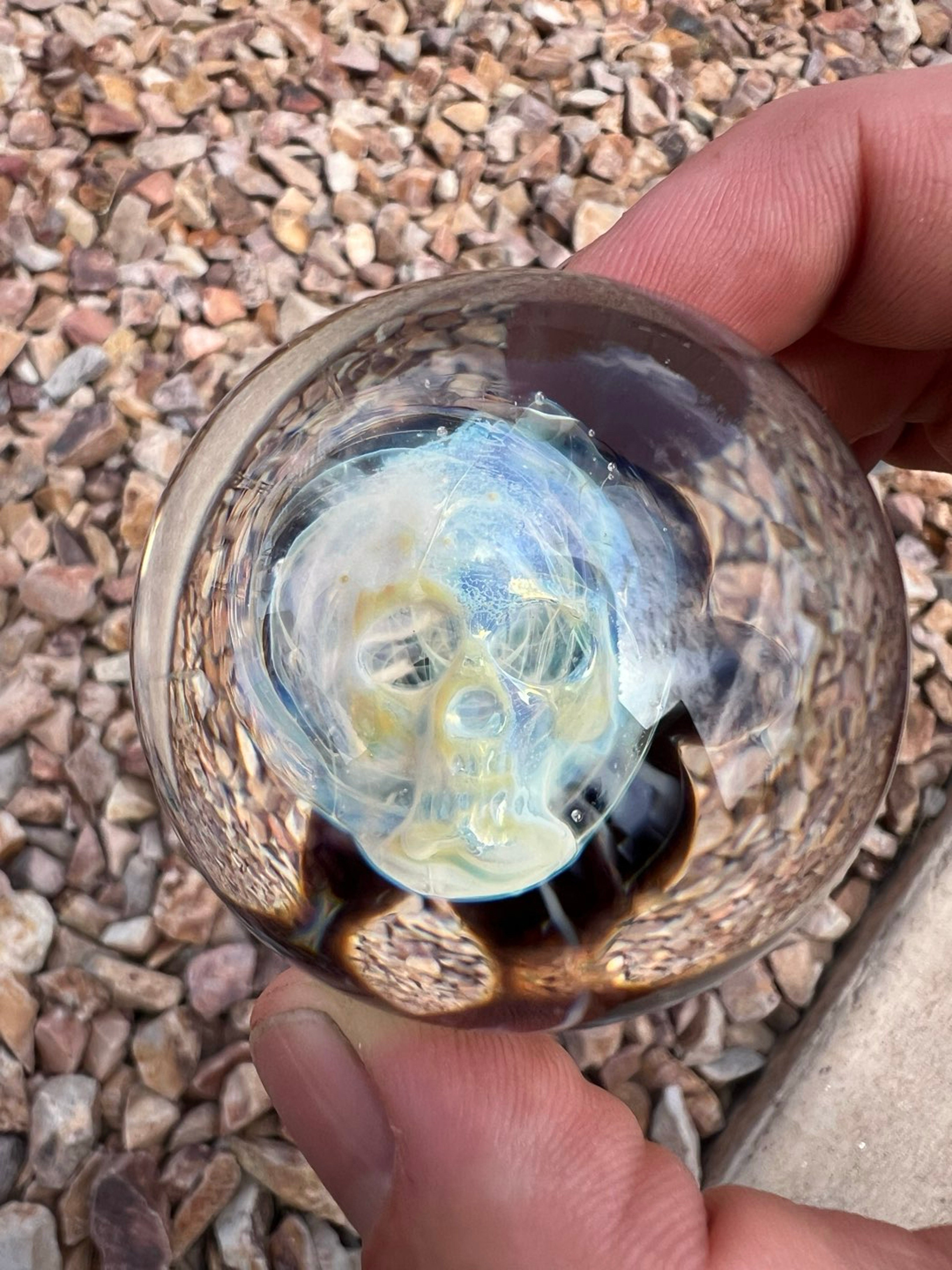 @robertkochglass Large Fume Skull Marble 54mm 2.1in RARE image 0