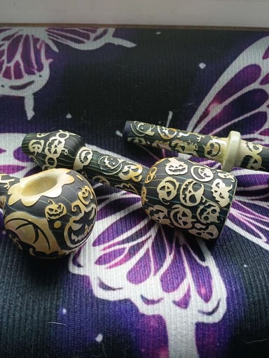 Preview pic of Pumpkin 3 piece set laser etched