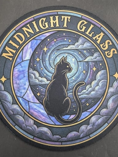 Preview pic of MIDNIGHT GLASS "COSMIC SWIRL" DAB MAT