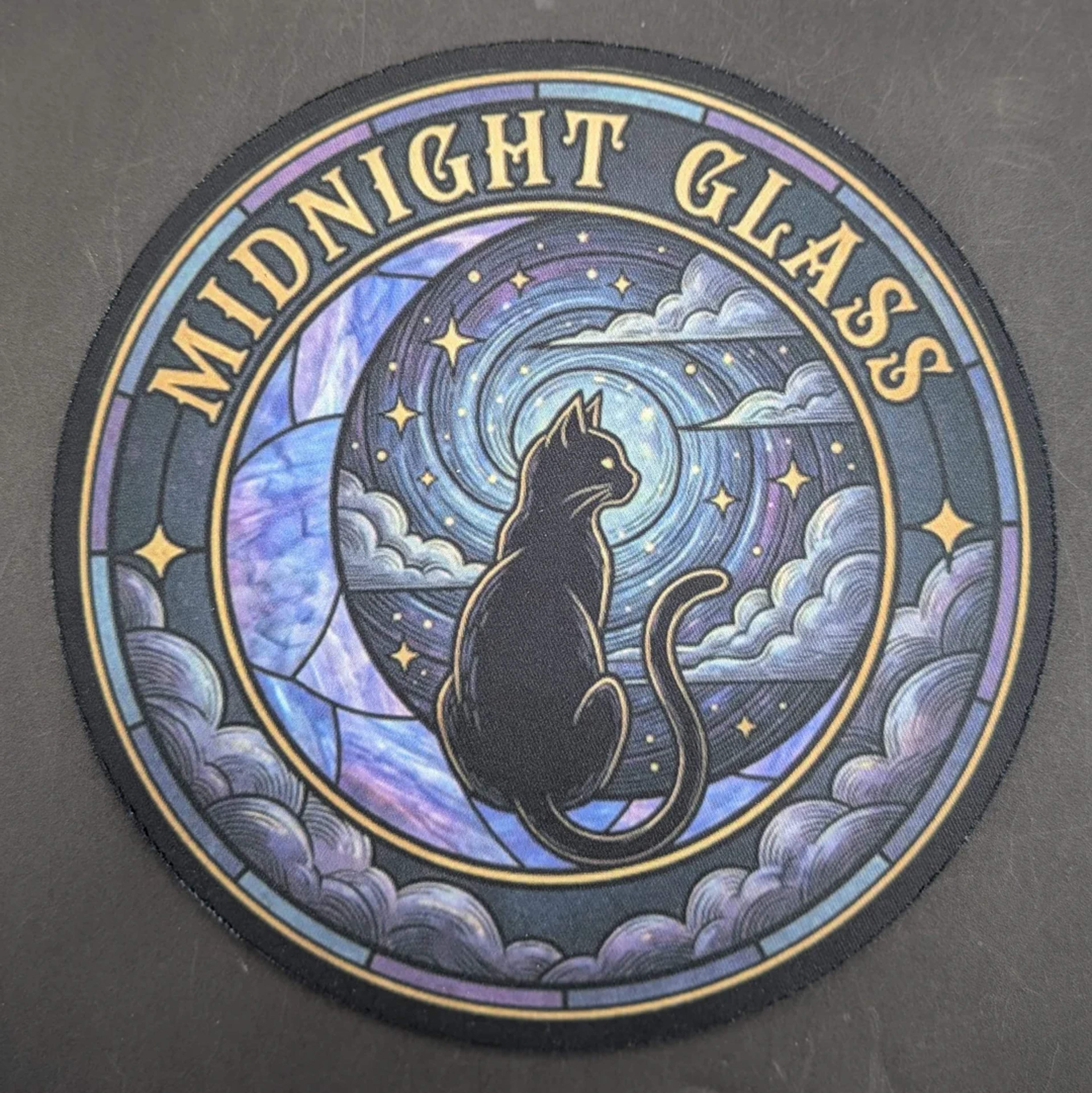 MIDNIGHT GLASS "COSMIC SWIRL" DAB MAT image 0