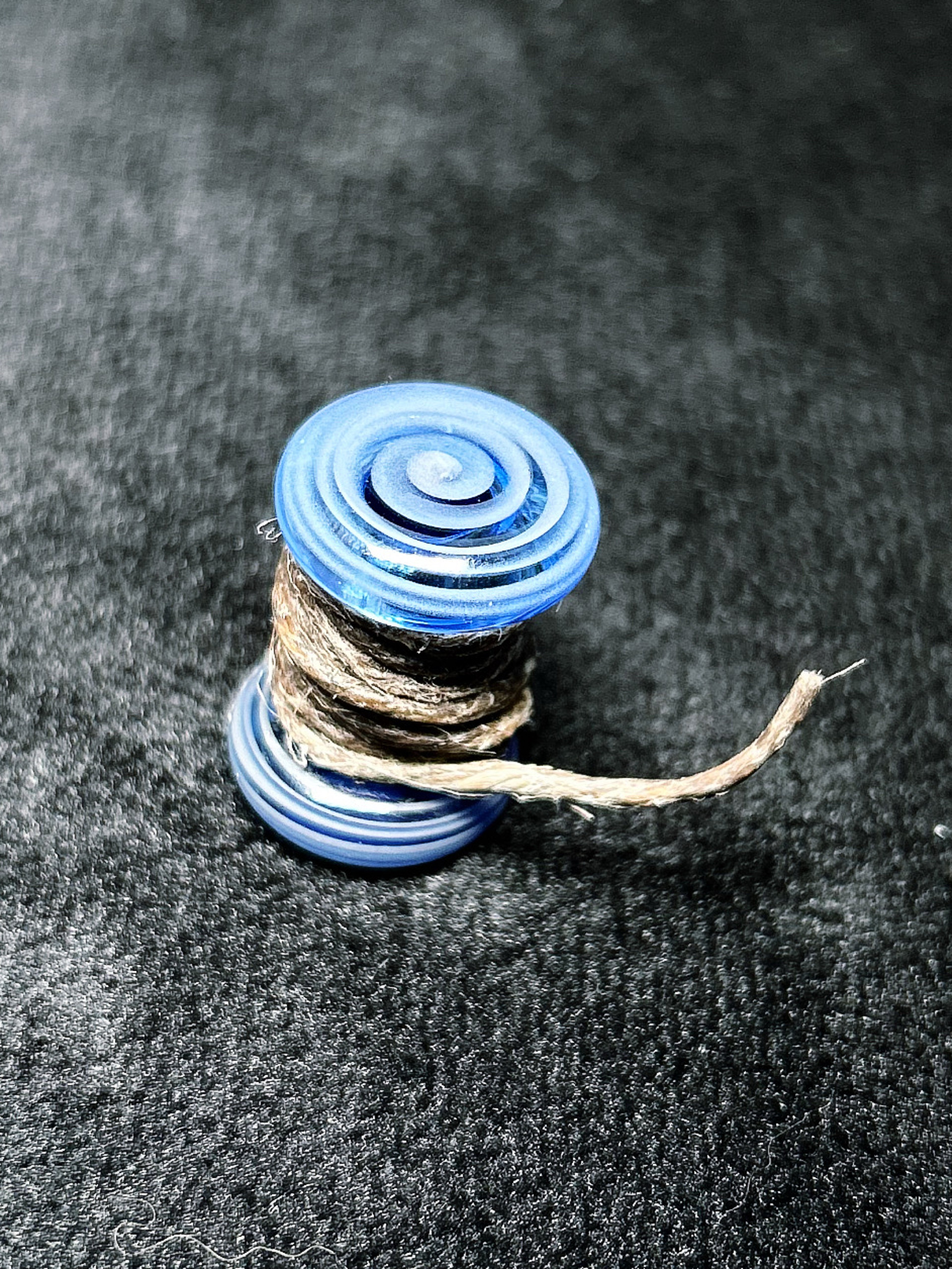 Preview pic of MarvinsGlass Hemp Wick Holder 💙