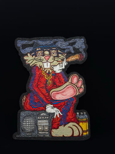 Preview pic of Boombox Bunny 12” Mat by Vincent Gordon x Moodmats