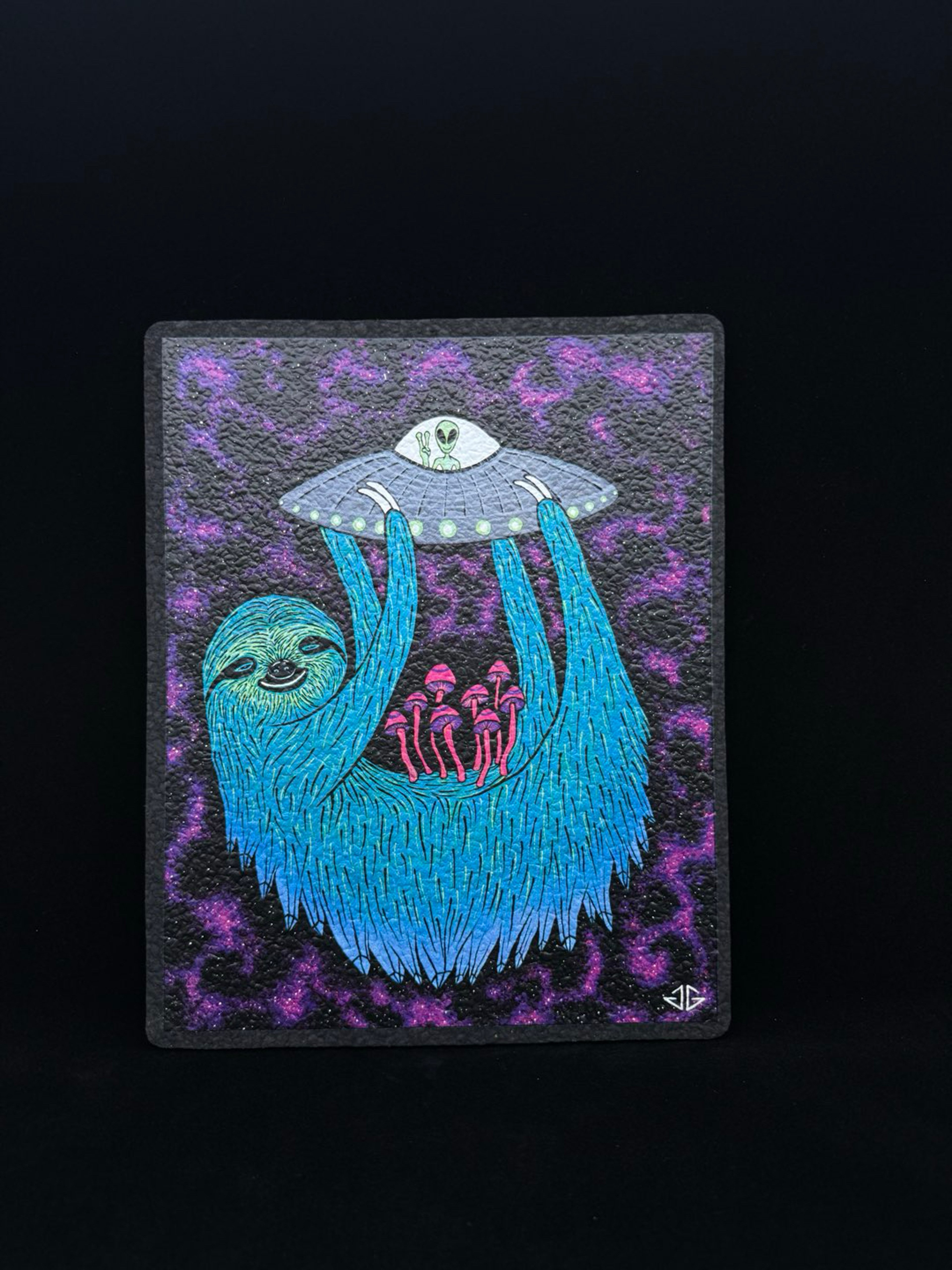 le150 Sloth Abduction 12” Mat by Jordan Gaudette Creationz x Moodmats image 0