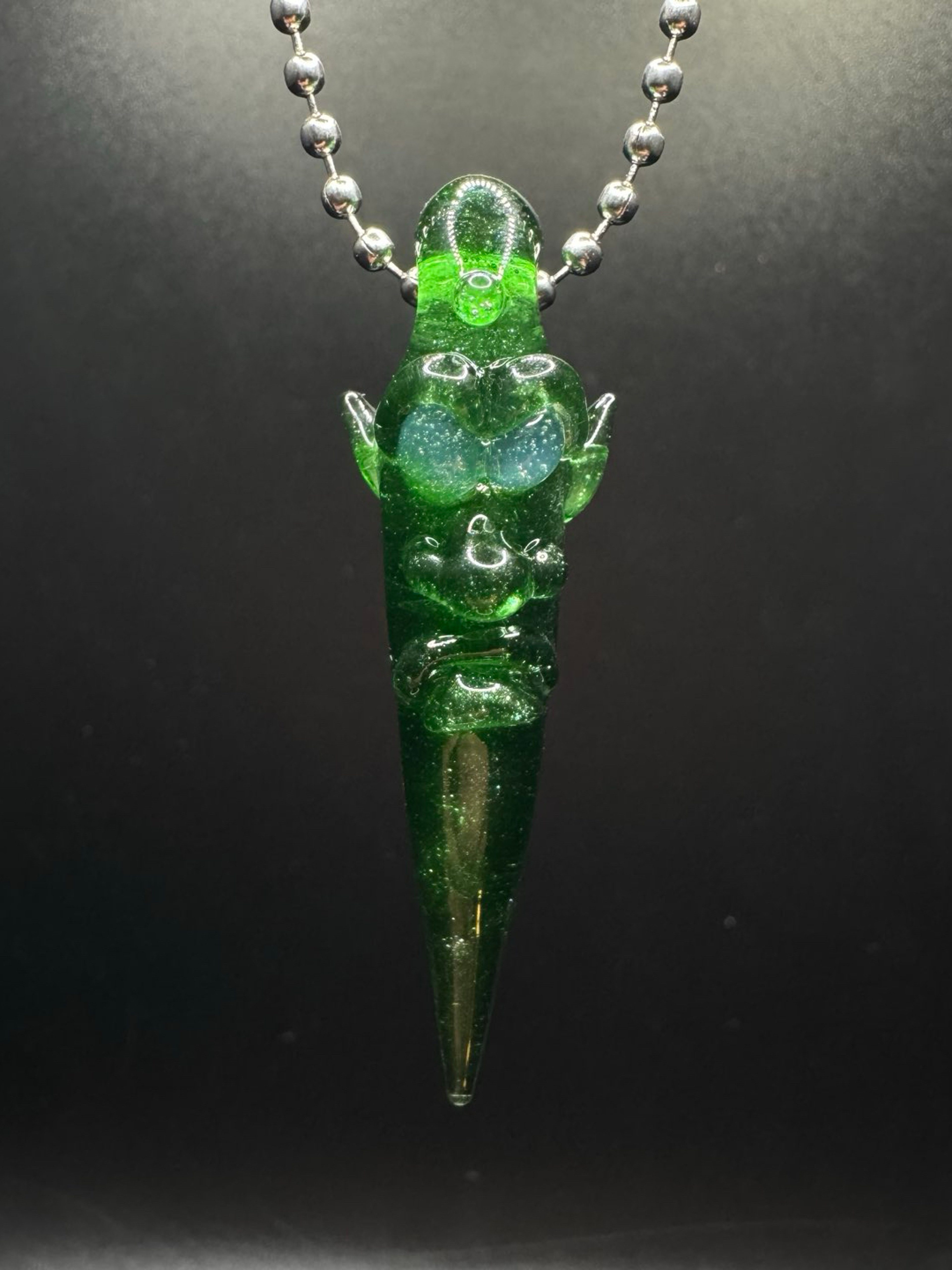 Green Machine Elf Poker Pendant image 0