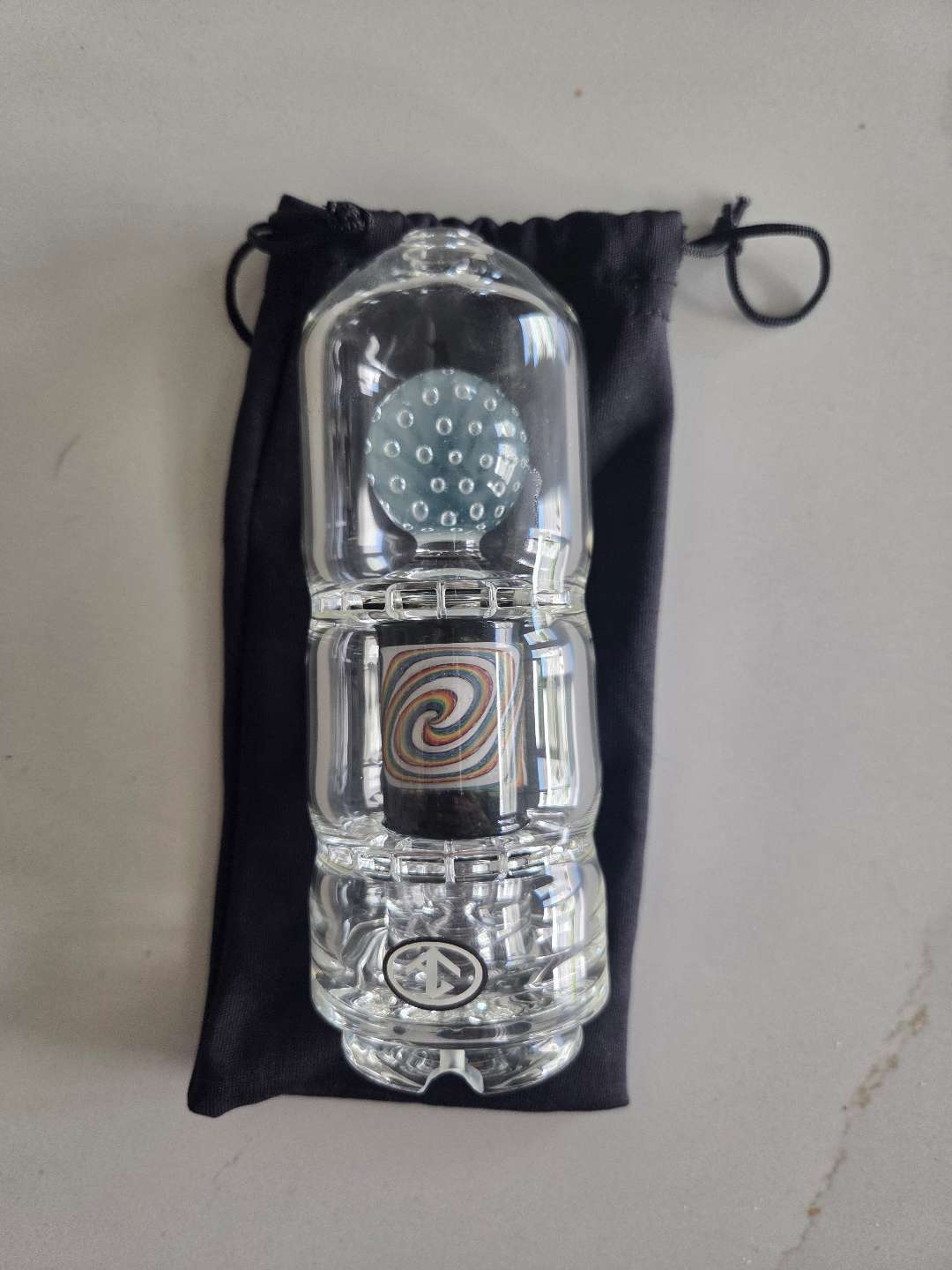 Preview pic of Galloway Glass - Double Ratchet w/ Floating Marble puffco peak pro top