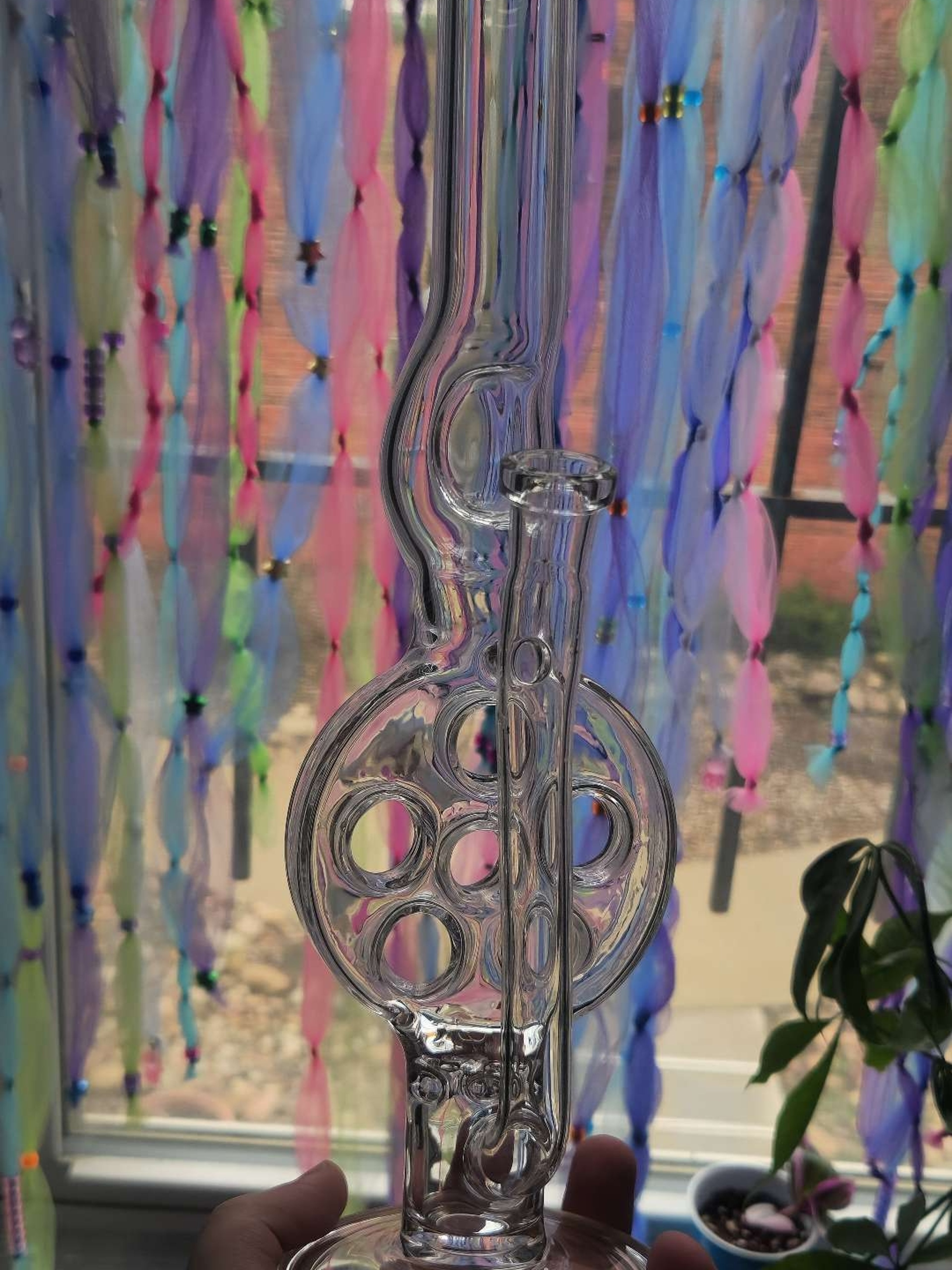 Preview pic of 12.75" Greek Glass 6 hole Swiss *read description*