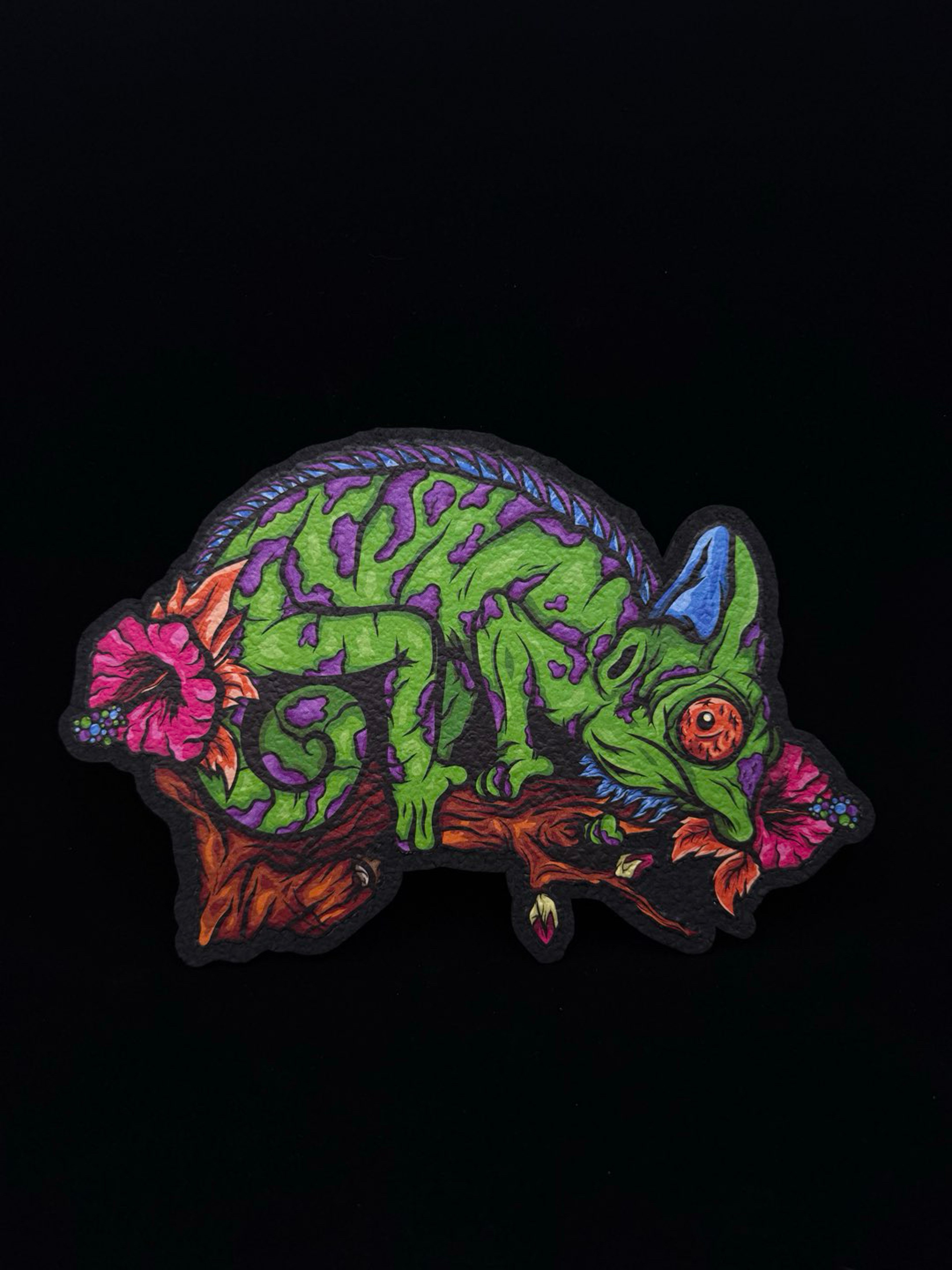 Preview pic of SIGNED Chameleon Mat by I Scream Art x Moodmats