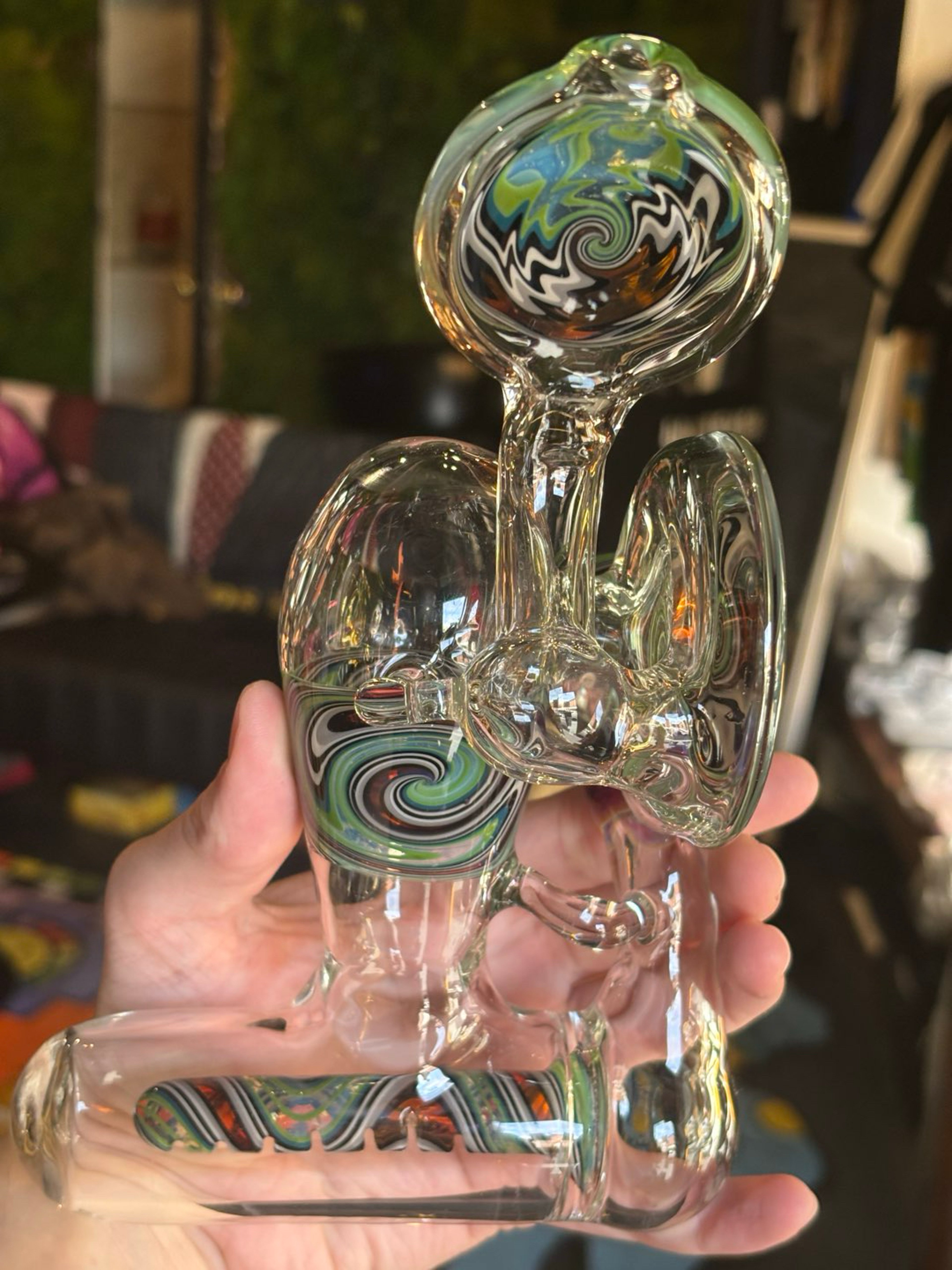 Old school worked & fumed pjglass overtake inline bub image 0