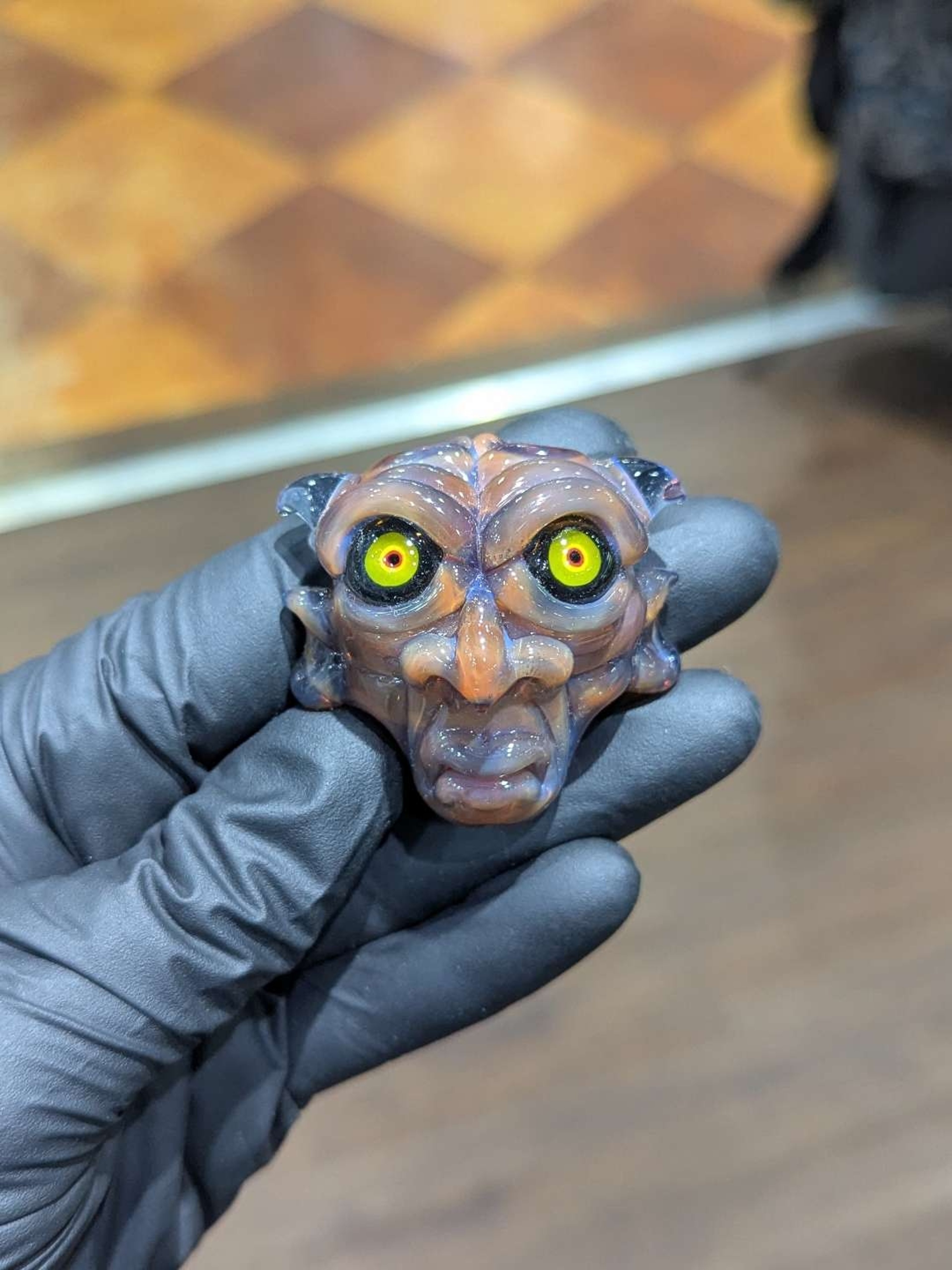 Preview pic of Hollow Head Pendant by Kaleb Folck Glass
