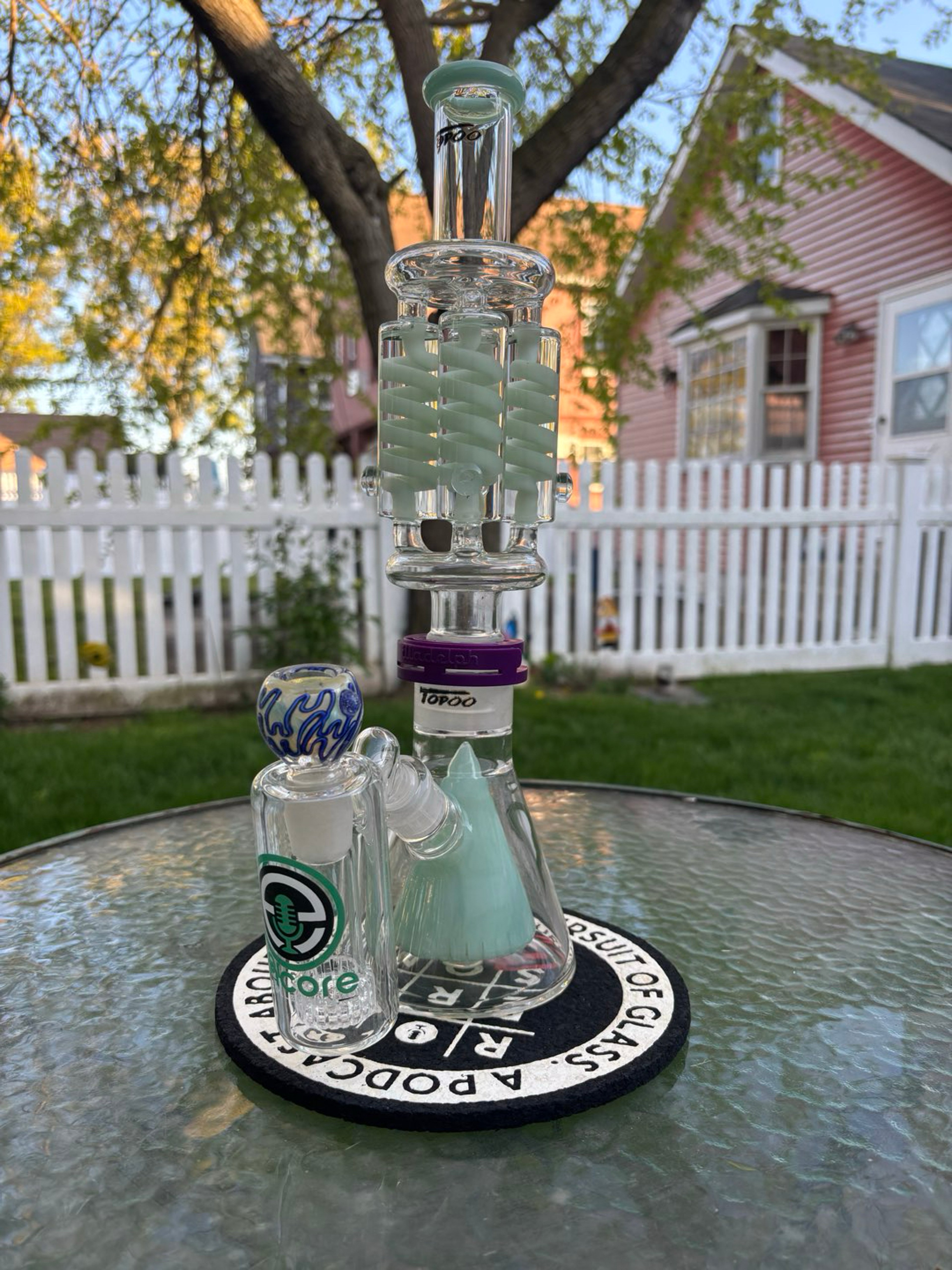 Topoo collins perc/tree perc beaker X4 glycerin coil image 0