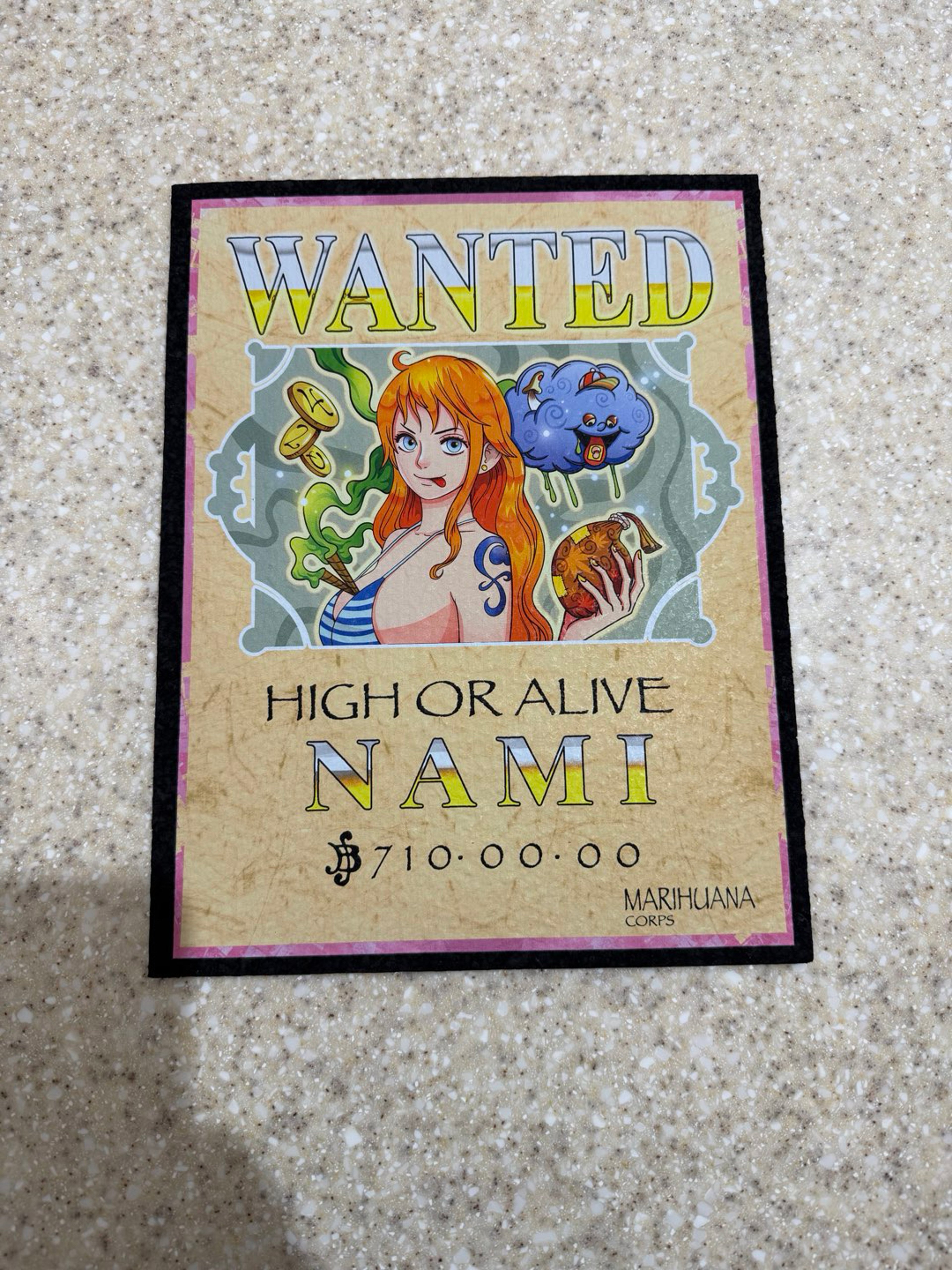 One Piece Nami Wanted Poster Moodmat: Dark Moutain Cult x Lukke Tattoo Collab image 0
