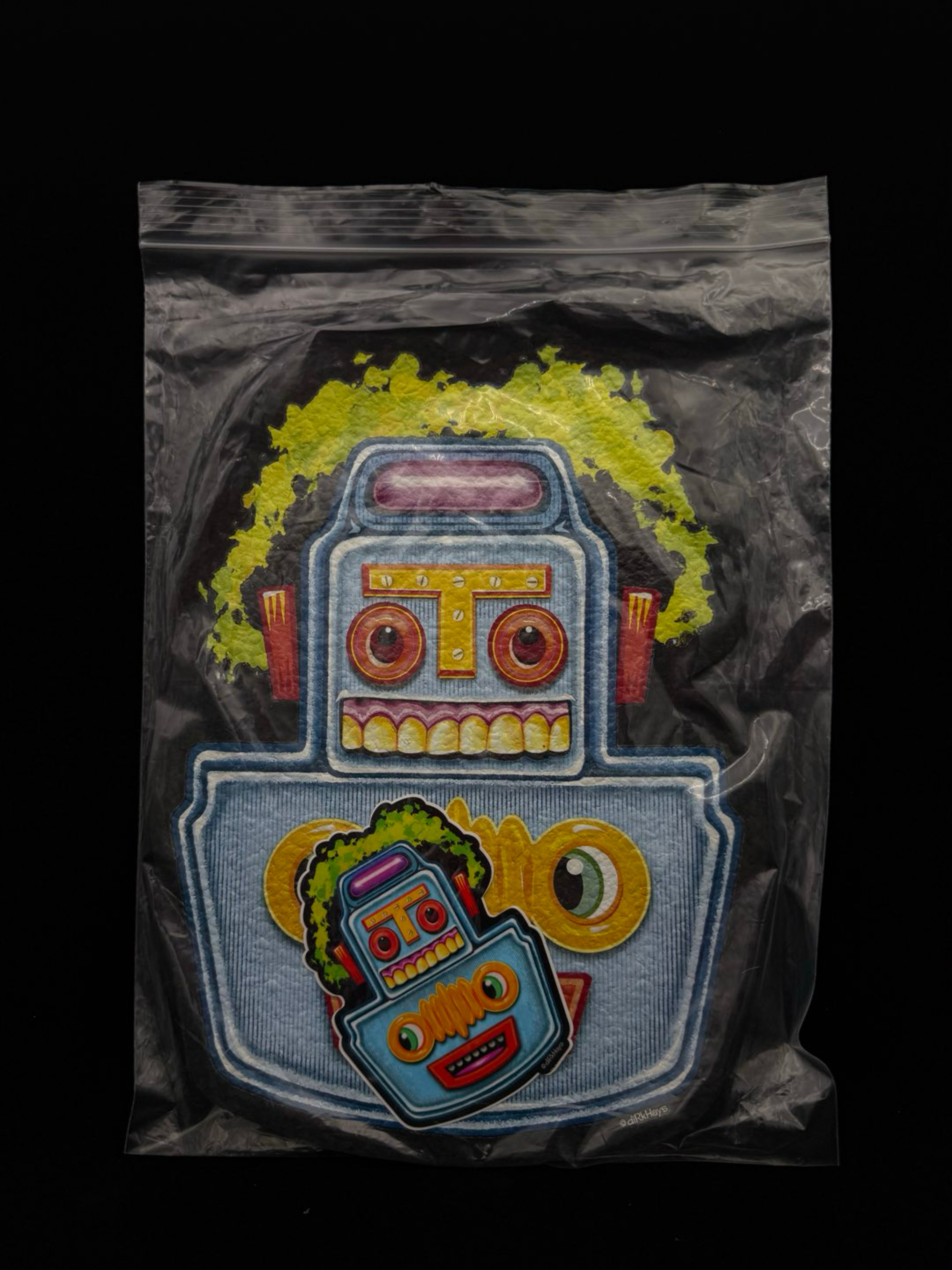 Preview pic of le100 SIGNED Robot Head Mat by Dirk Hays x Moodmats