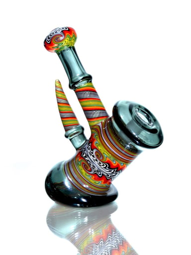 Preview pic of Mike Fro - Fully-worked Mini Dewaar Bubbler Rig - Neutronium/Jungle Sunset - 10mm Female