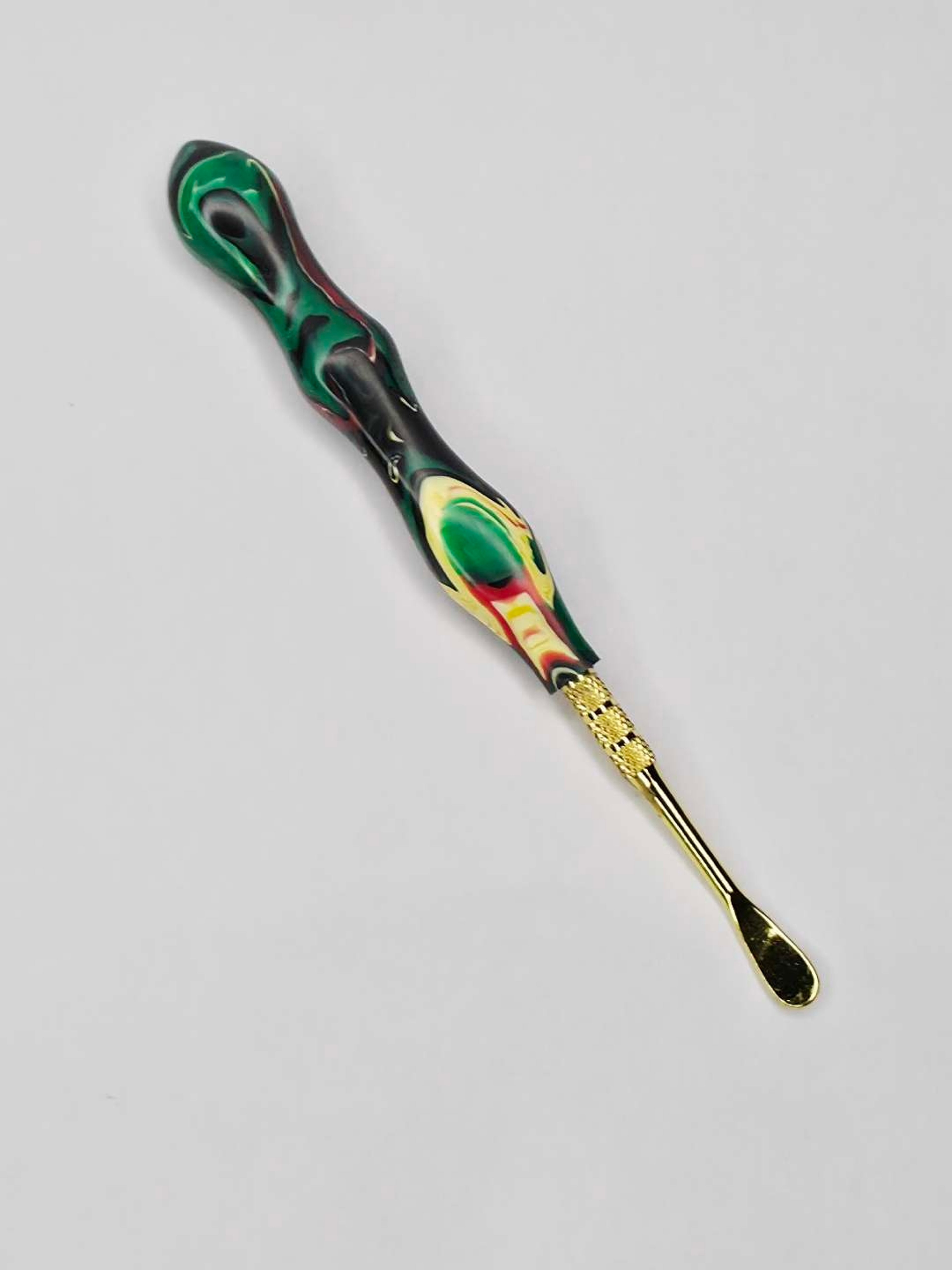 Preview pic of Aurum Canopy Dab Tool – Premium Handmade HDPE Handle Gold Stainless Steel Tip, Luxury Wax/Clay Carving Tool, - by The Mellow Box