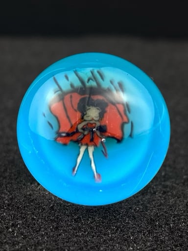 Preview pic of Betty Boop Slurper Marble Top by Keys Glass