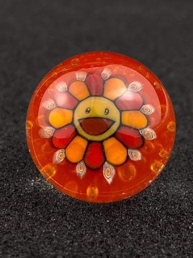 Preview pic of Takashi Murakami Flower Millie Slurper Marble Top by Keys Glass