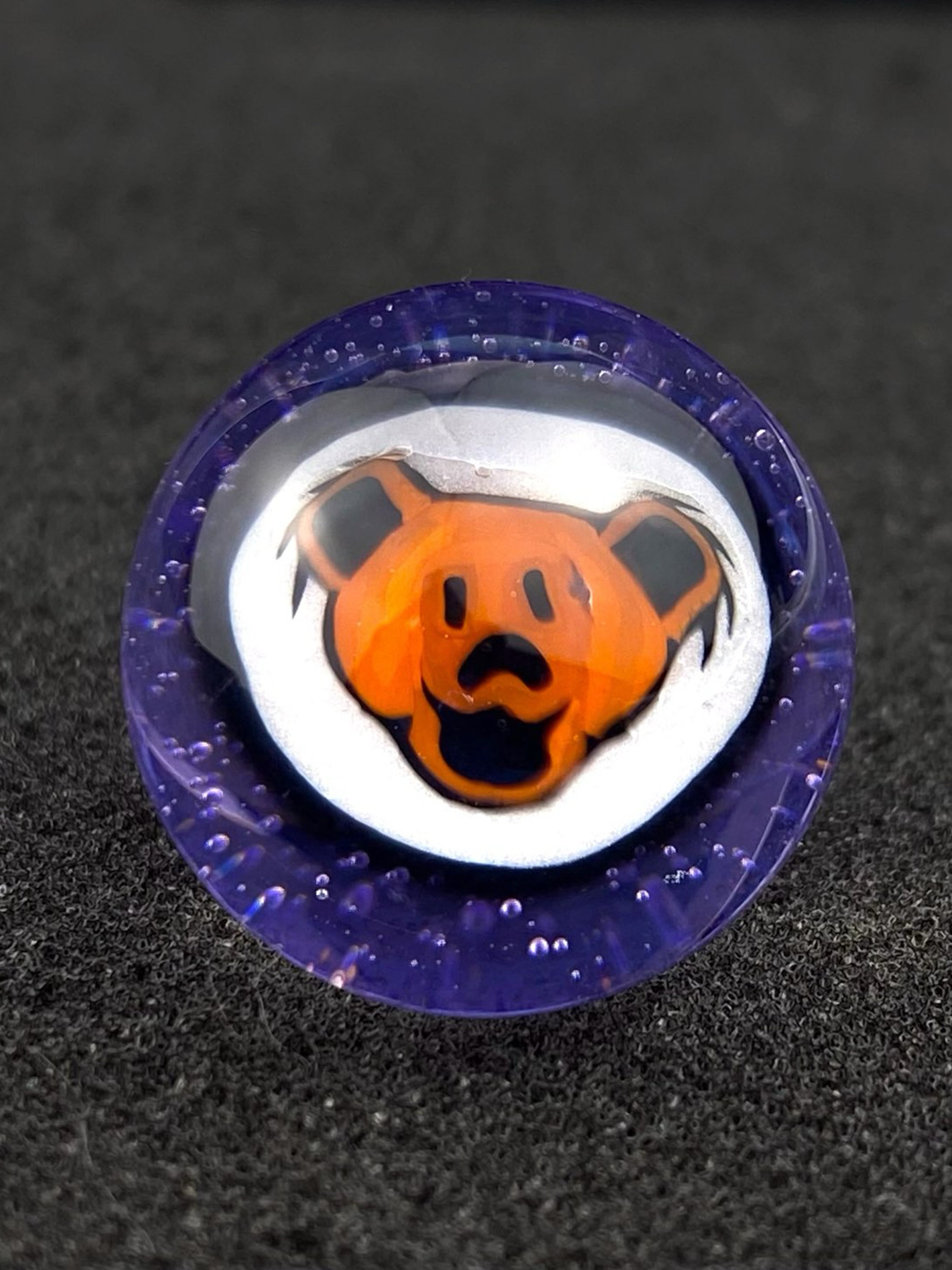 Grateful Dead Dancing Bear Millie Slurper Marble Top by Keys Glass image 0