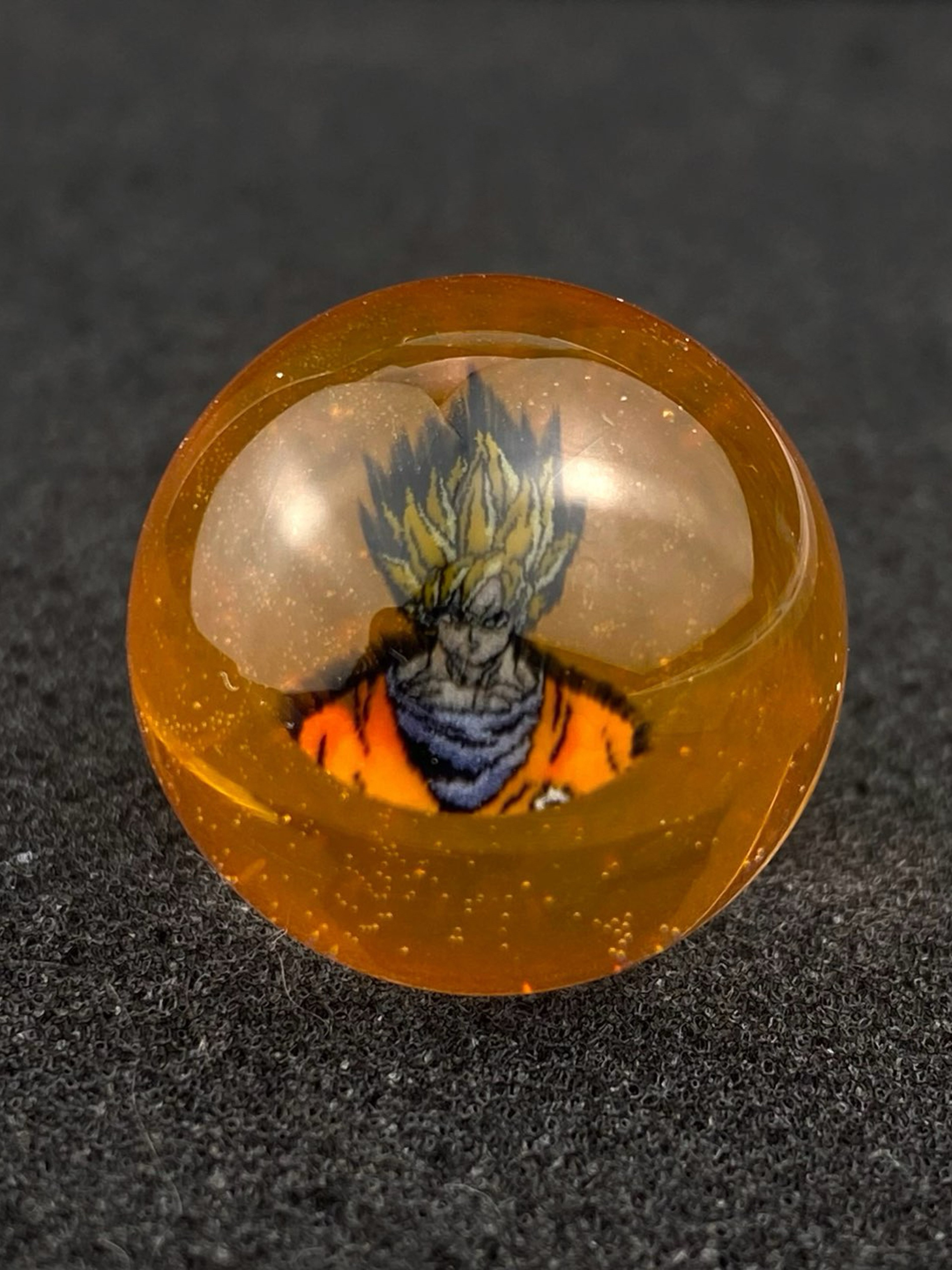 Preview pic of Goku Super Saiyan Dragon Ball Z Millie Slurper Marble Top by Keys Glass