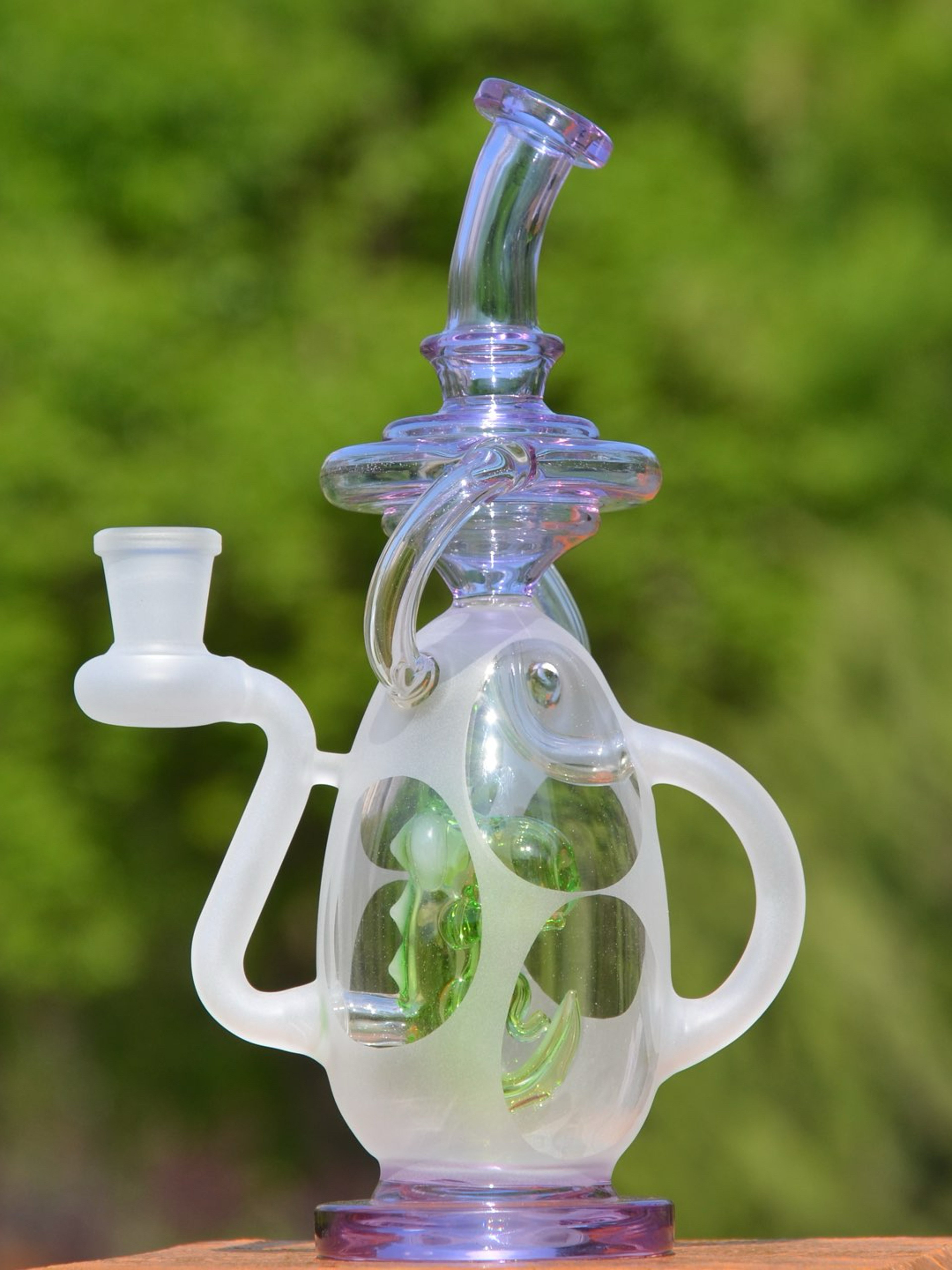 Preview pic of Heady Dino Recycler Egg Dab Rig