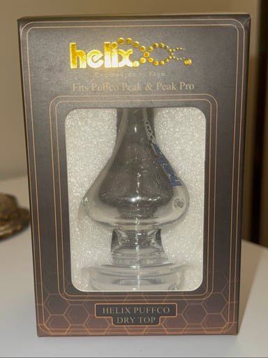 Preview pic of Puffco Helix Dry Top With Puffco Gold Glitter Base Stabilizer