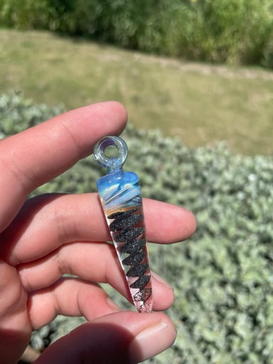 Preview pic of Encased black sand energy spiral