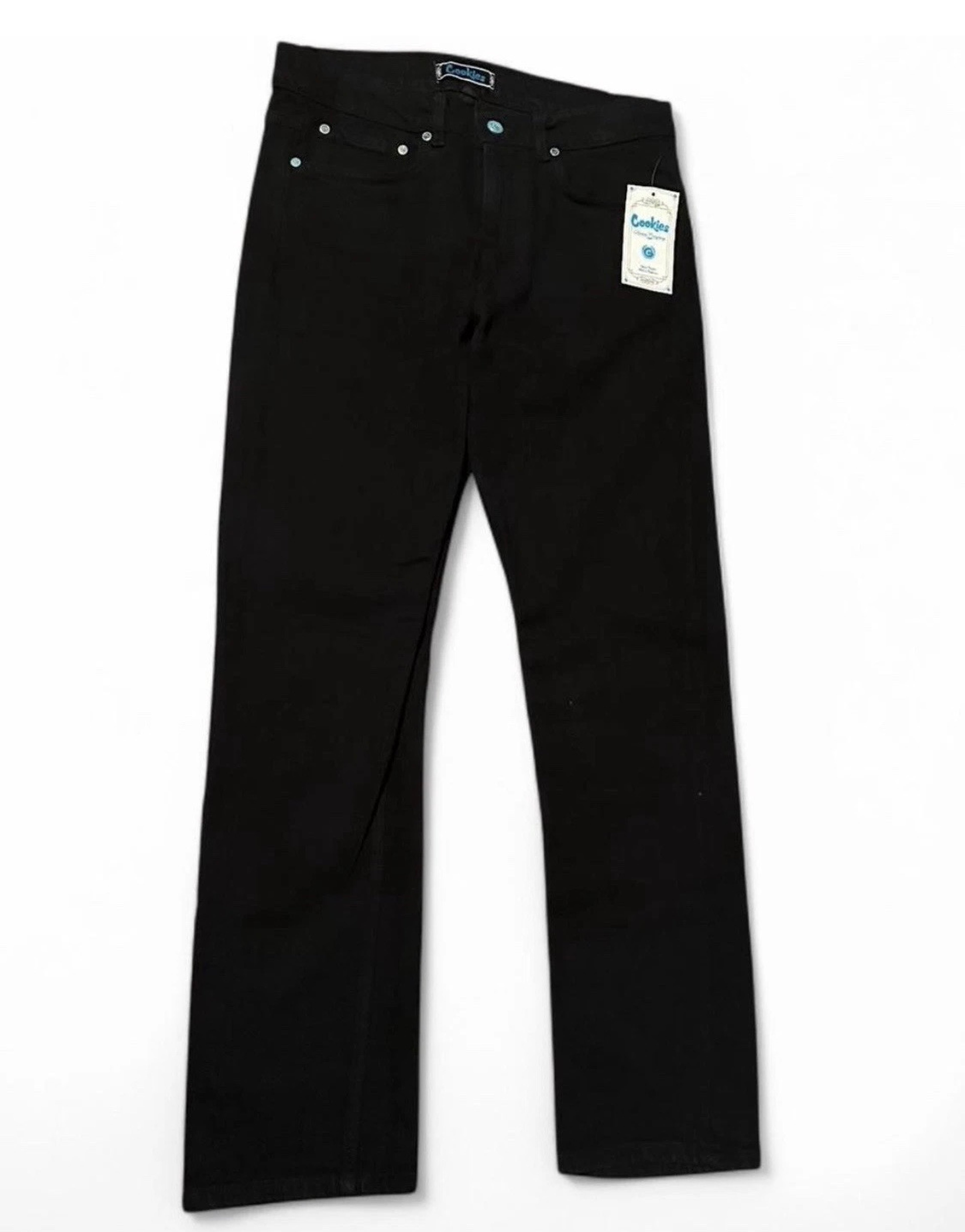 Preview pic of *Brand New* Men's Cookies SF Relaxed Fit 5 Pocket Denim Jeans In Black (size 30)