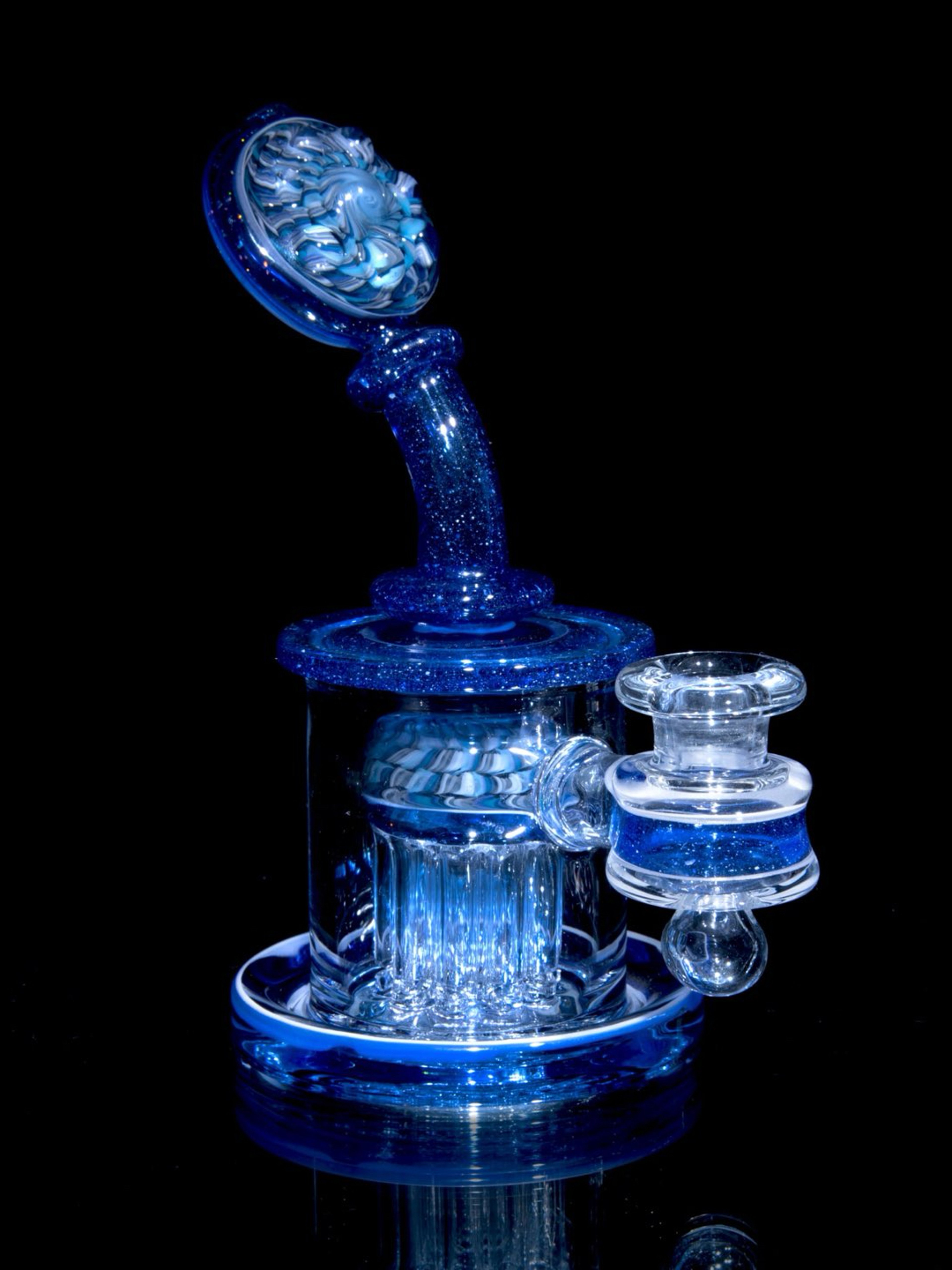 Preview pic of Hedman Headies - 10-arm Tree Micro Rig - Blue Blizzard/Crushed Opal/Lattice Coilpot - 14mm Female