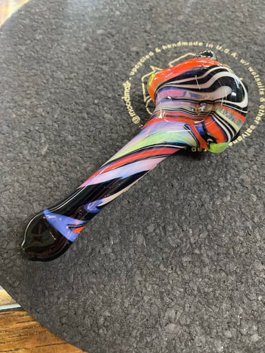 Preview pic of Freeways Glass Art Fully Worked Watermelon Spoon
