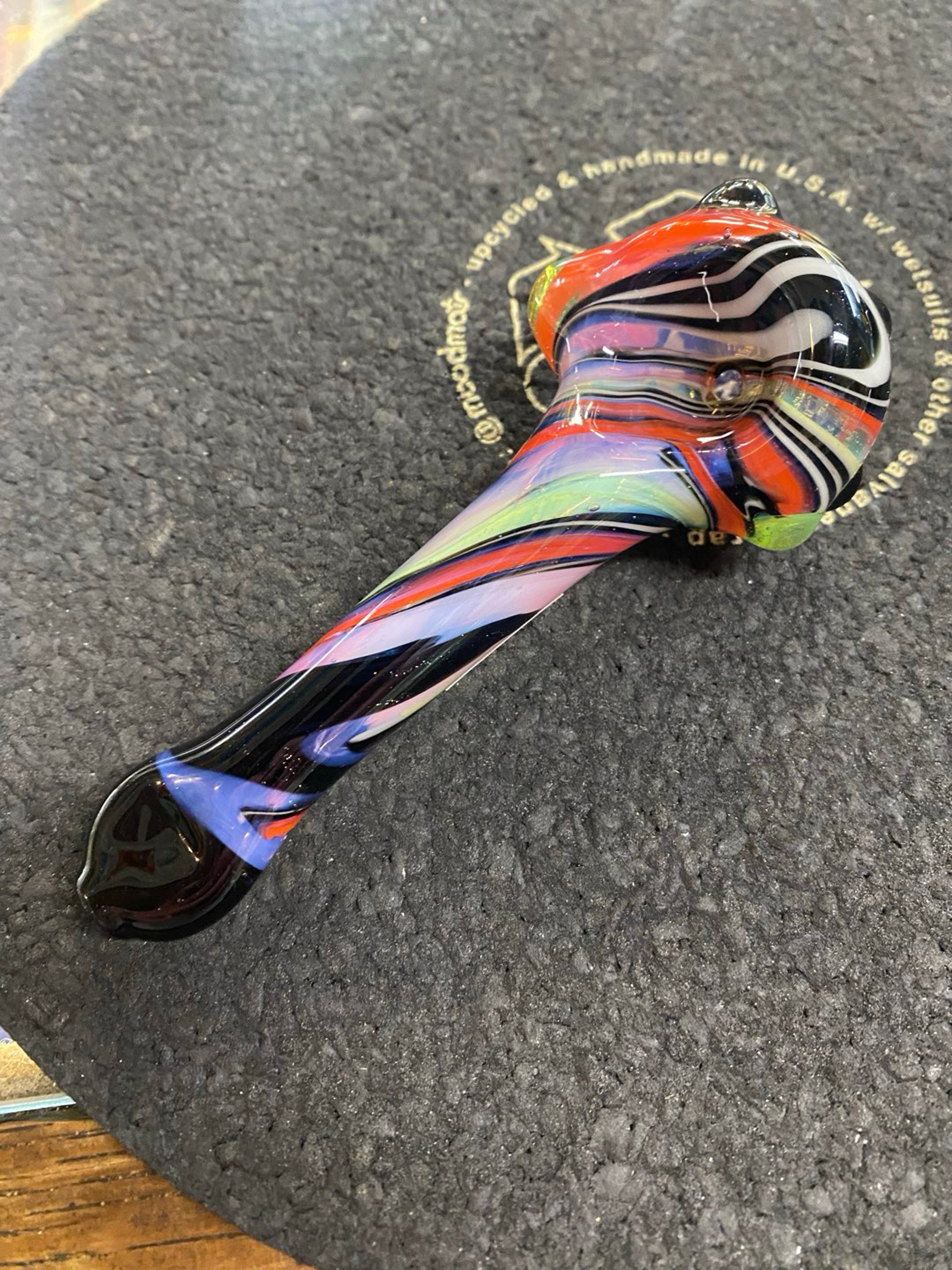 Preview pic of Freeways Glass Art Fully Worked Watermelon Spoon