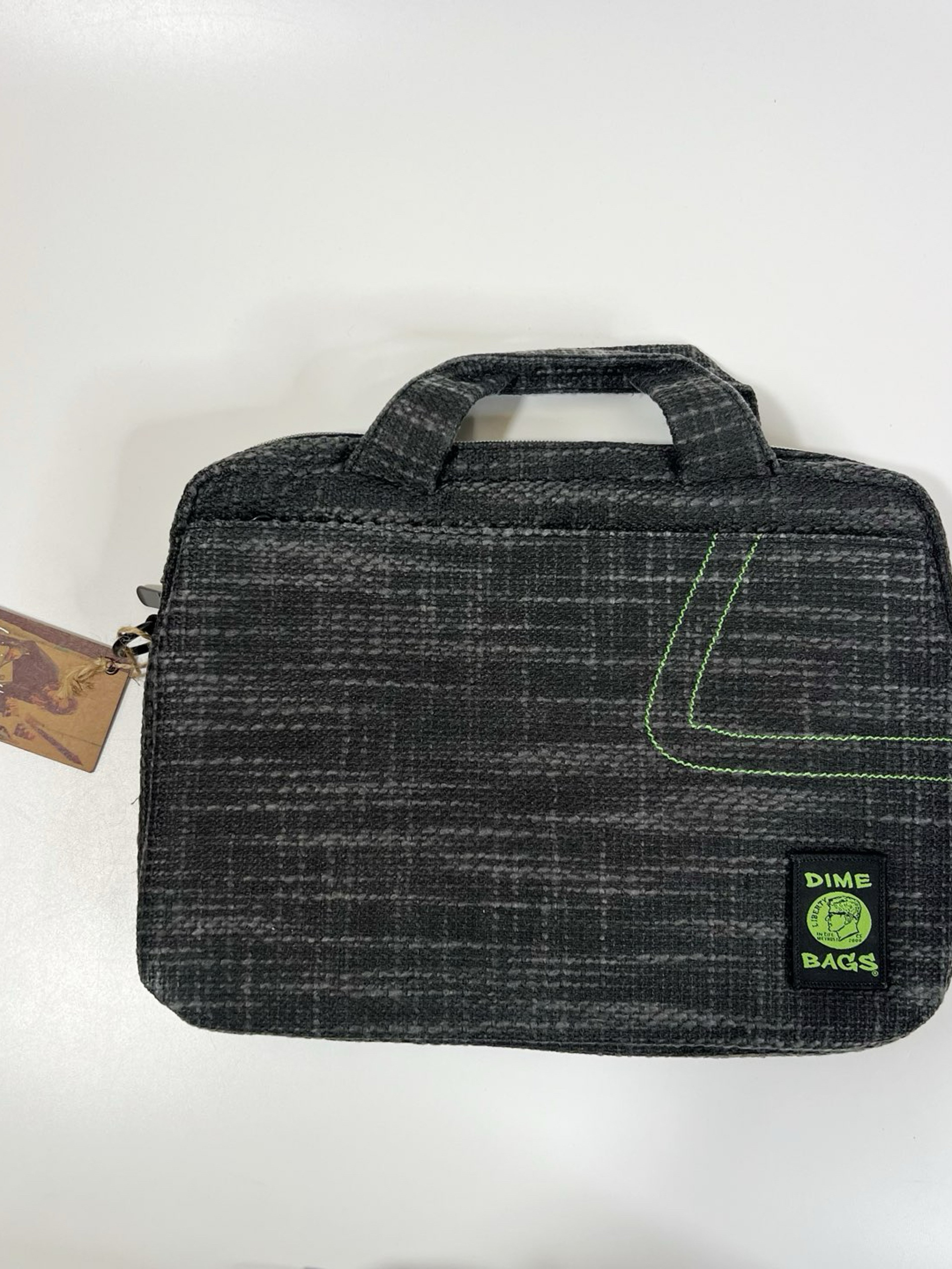 Preview pic of Dime bags 15" Side Hustler Hemp Laptop Bag Black