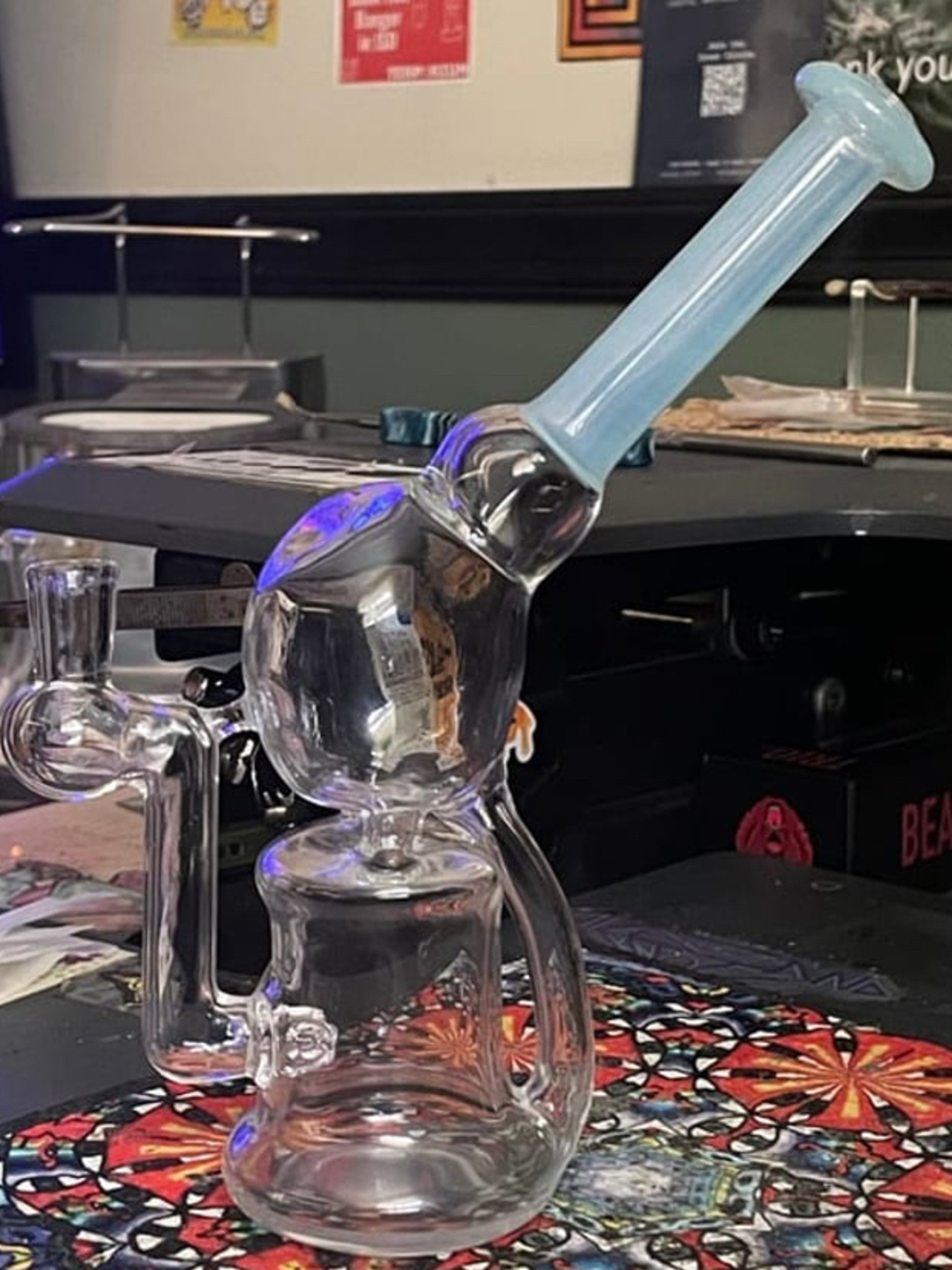 Preview pic of Clay Bilbrey x HF Glass, Bubble Dumping Blooper! Recycler.