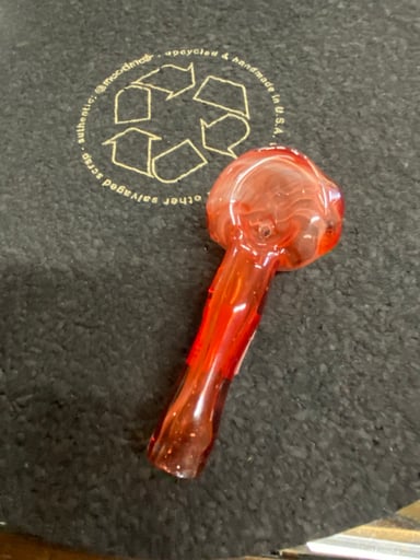 Preview pic of Freeways Glass Art Spoon - Red