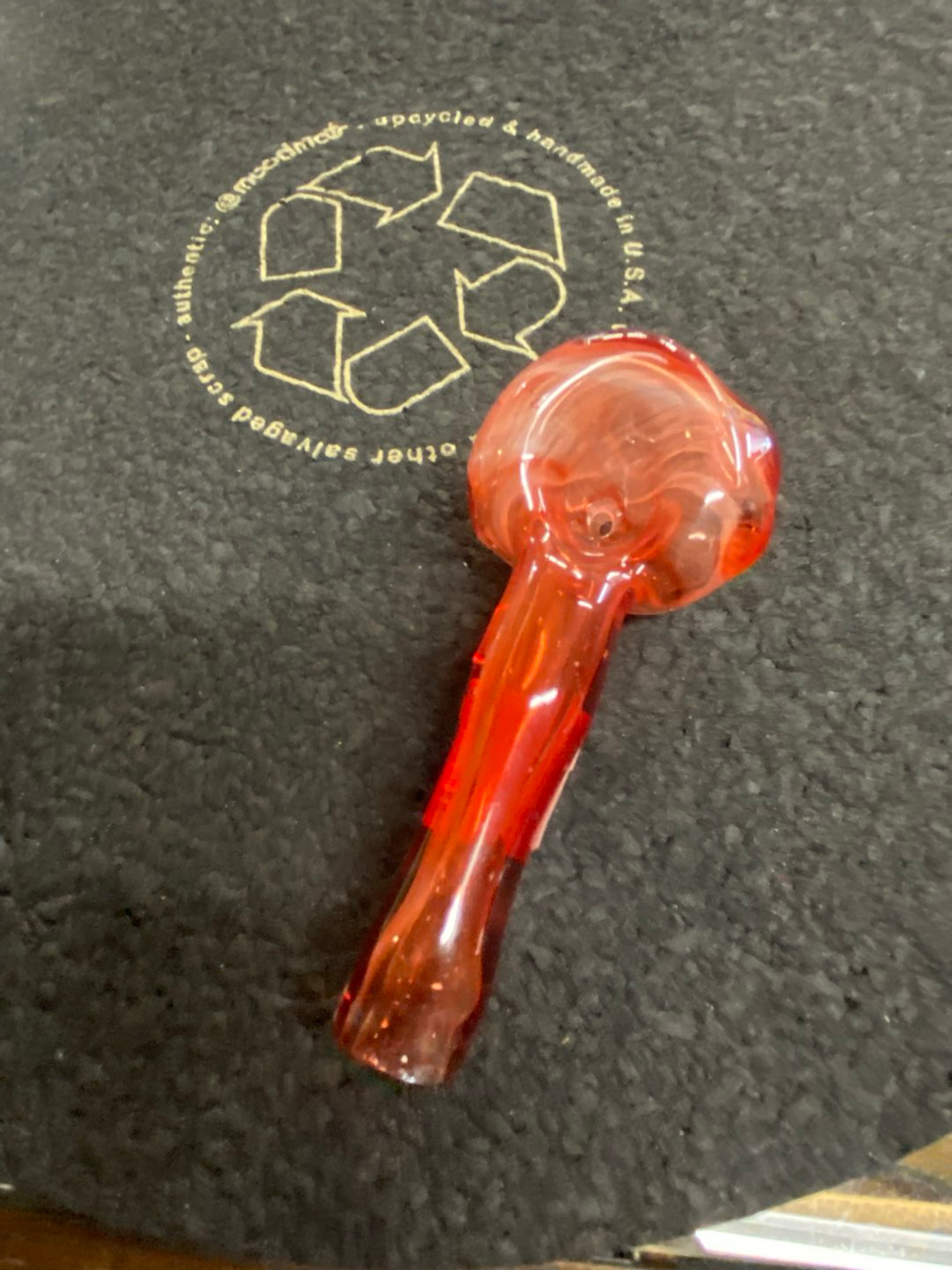 Preview pic of Freeways Glass Art Spoon - Red