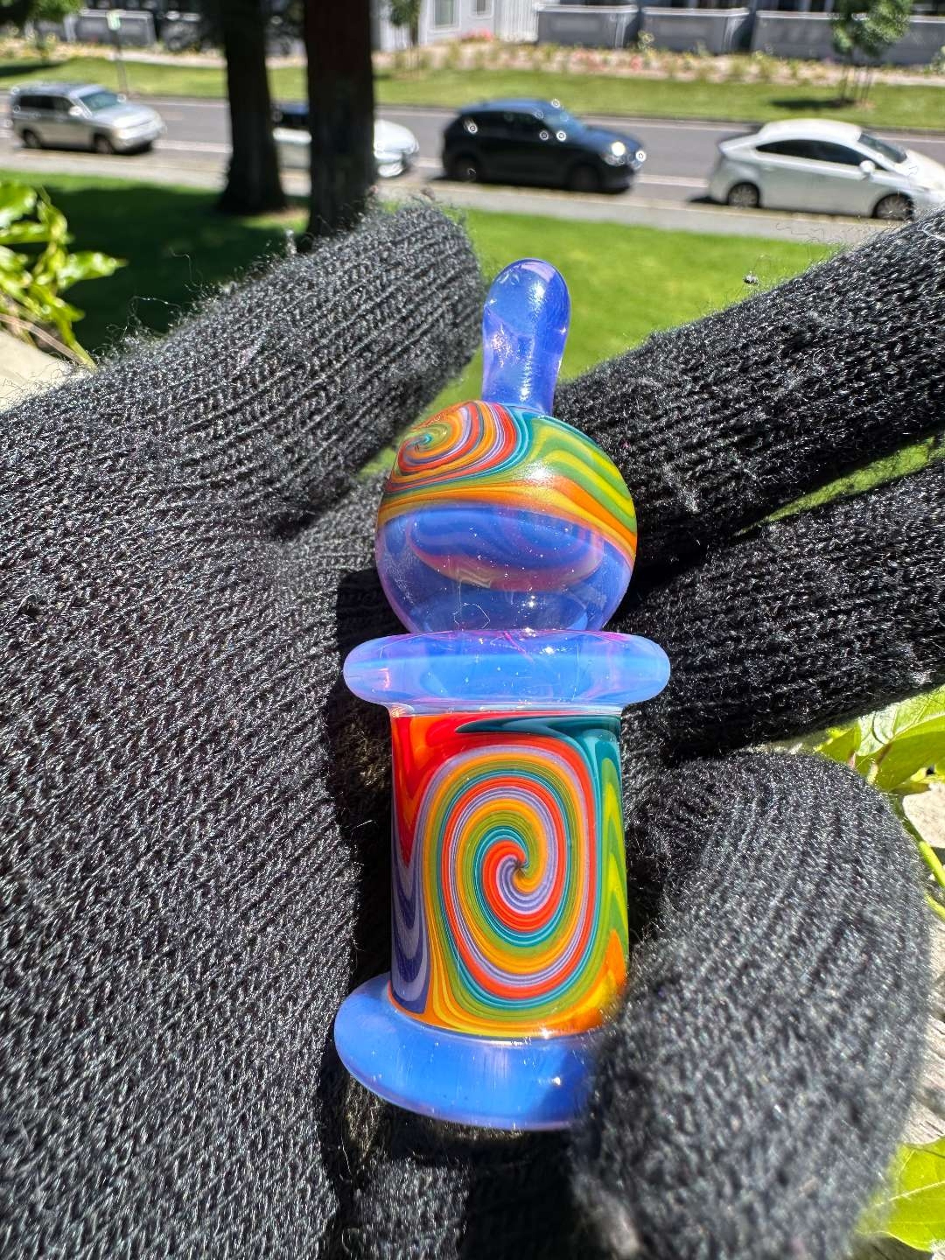 Unity glass carb cap with stand image 0