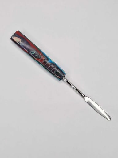 Preview pic of Blue Nebula Dab Tool – Handmade Recycled HDPE Wax  Tool – Custom Stainless Steel – by The Mellow Box
