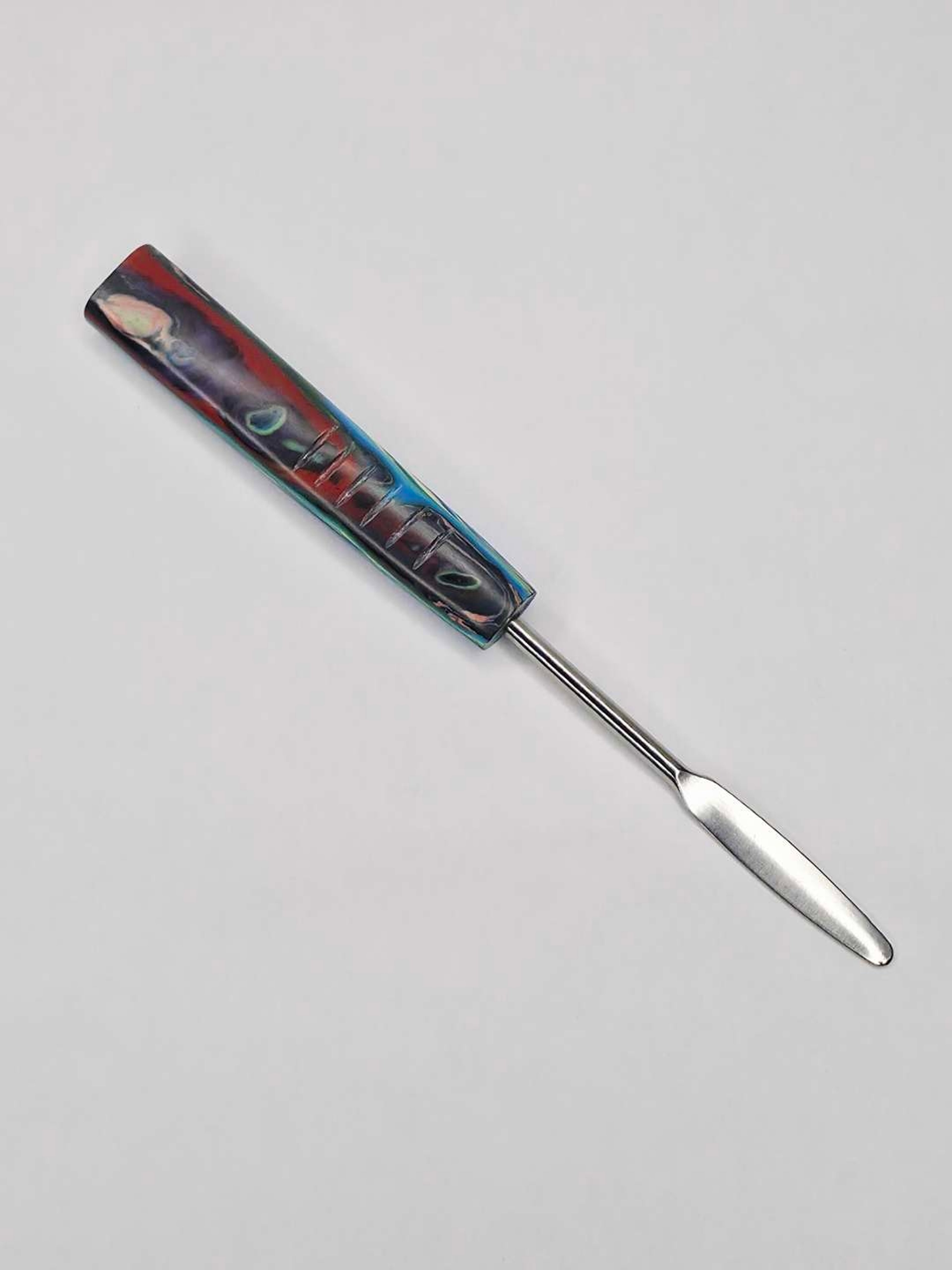 Preview pic of Blue Nebula Dab Tool – Handmade Recycled HDPE Wax  Tool – Custom Stainless Steel – by The Mellow Box