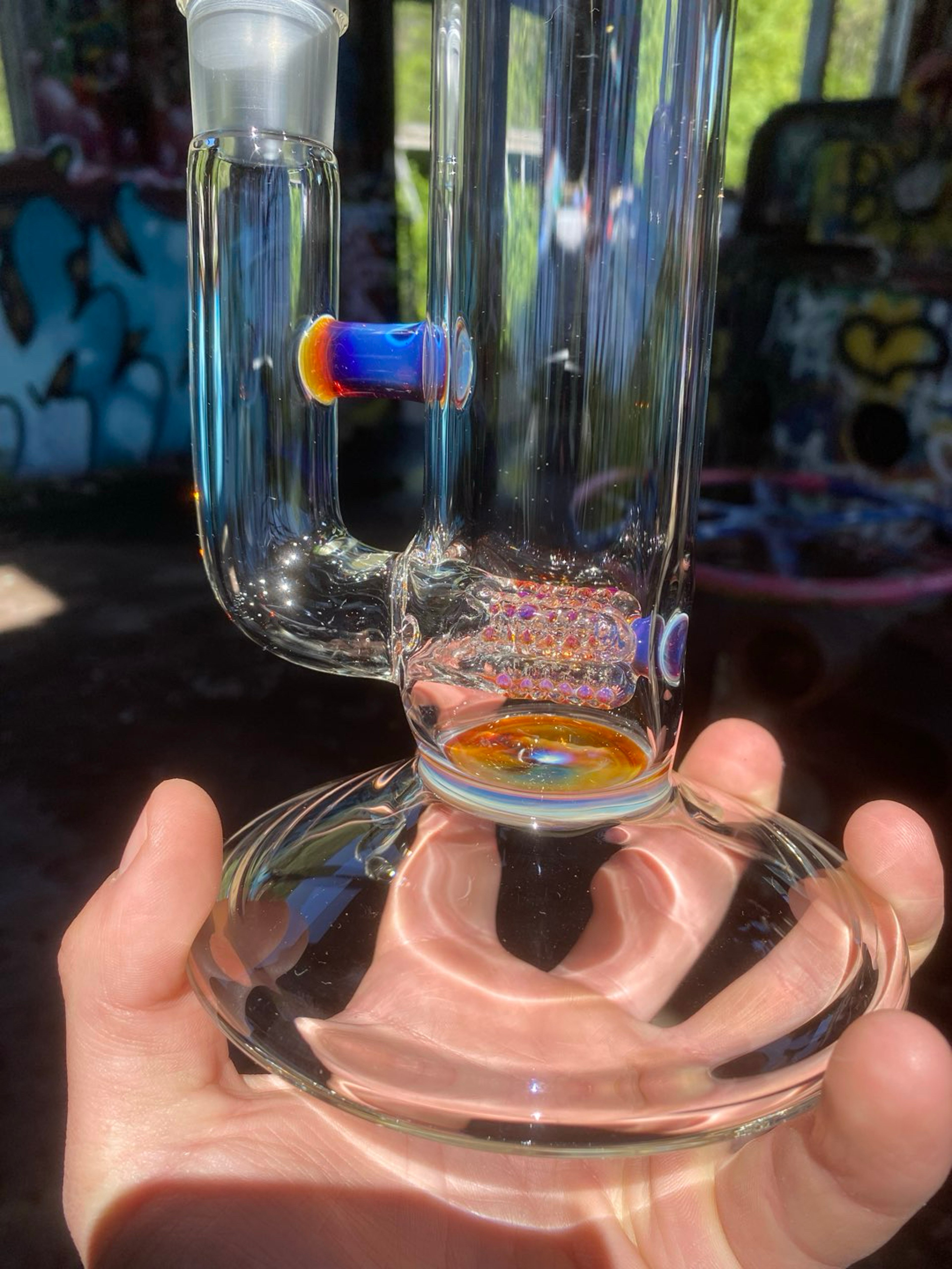 Preview pic of Newschoolglass Amber Purple pa 3line w/mathing slide