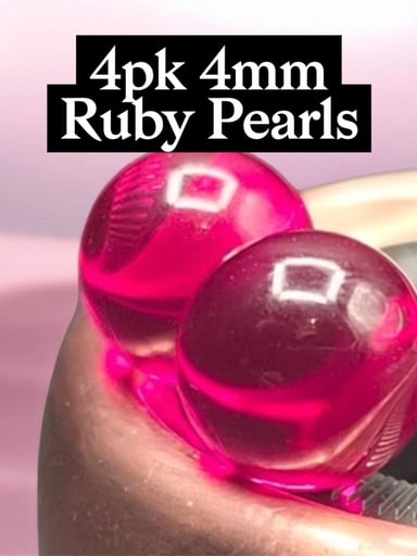Preview pic of 4-Pack 4mm Ruby Pearls