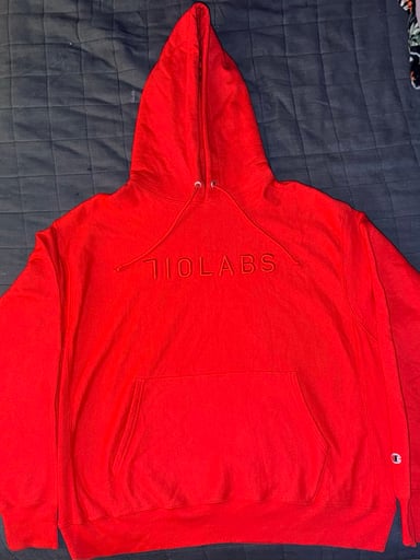 Preview pic of 710LABS red champion hoodie Limited Edition SOLD OUT