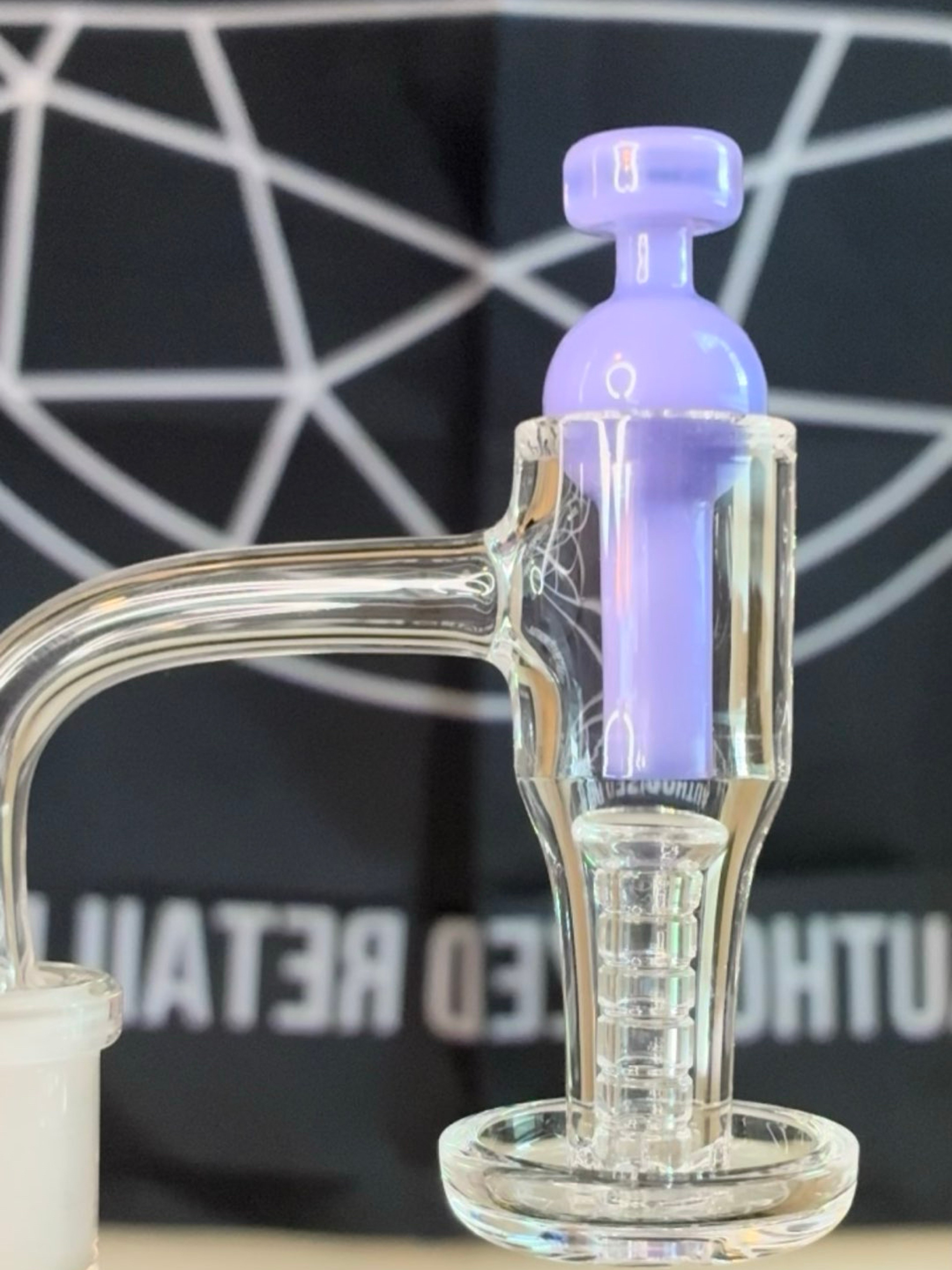 Preview pic of Terporium Seamless Slurper Set – Neo Opal Bubble Top + Vortex Pillar