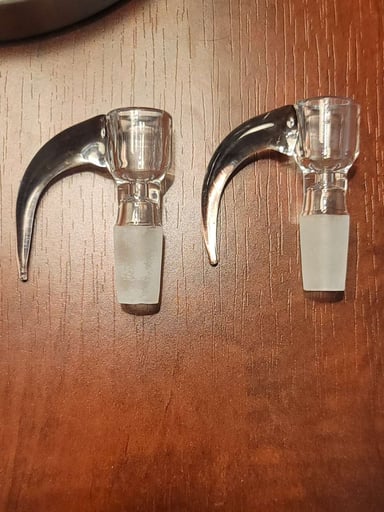Preview pic of Lot of 2x Clear Hook Bowl 14mm Male