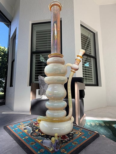 Preview pic of Mike Philpot large fumed Flowerpot & Mr. Gray Slide