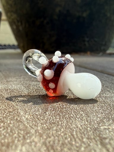 Preview pic of Cherry Red Mushroom Pendant